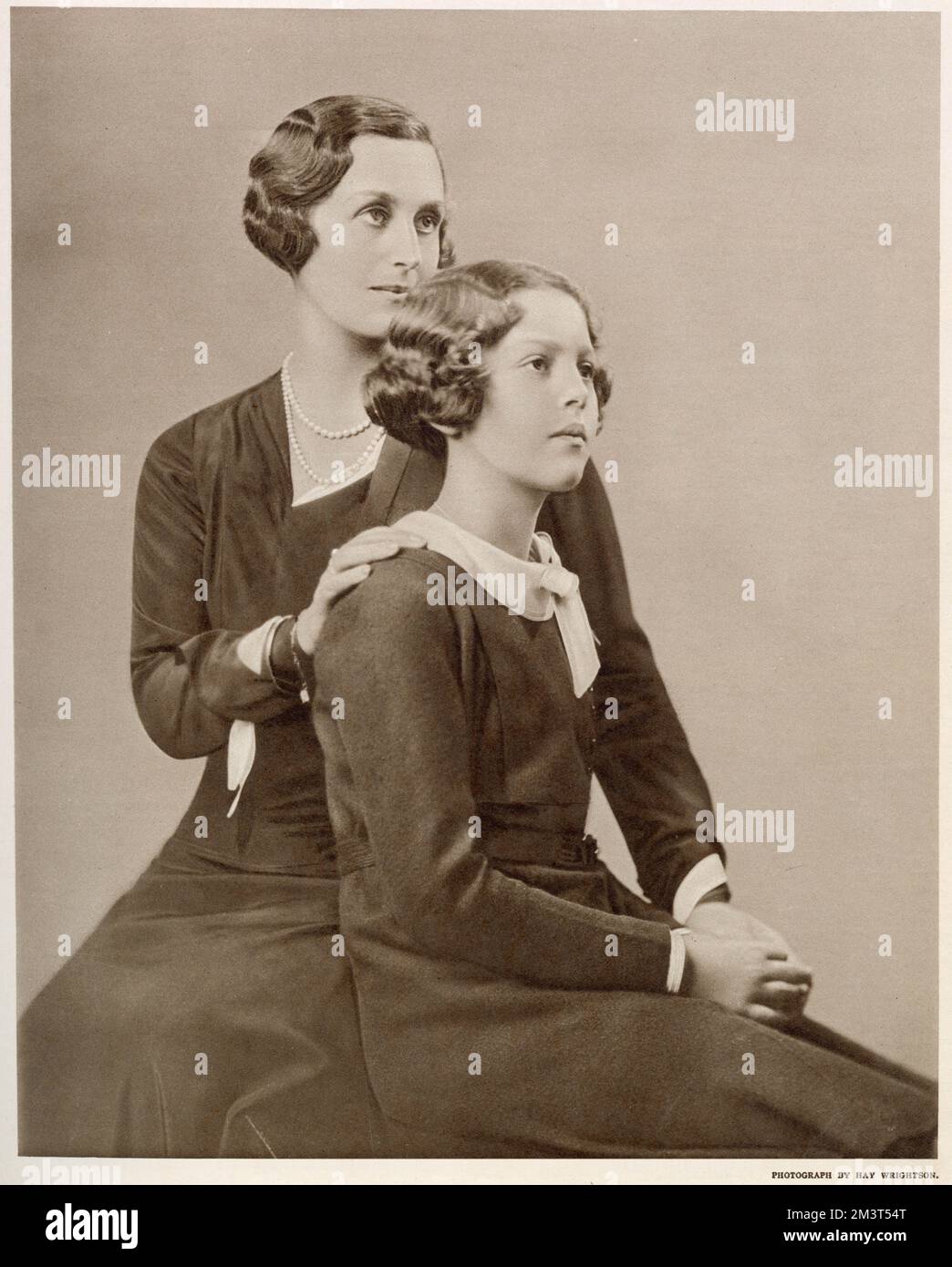 Princesse Aspasia de Grèce avec la princesse Alexandra Banque D'Images