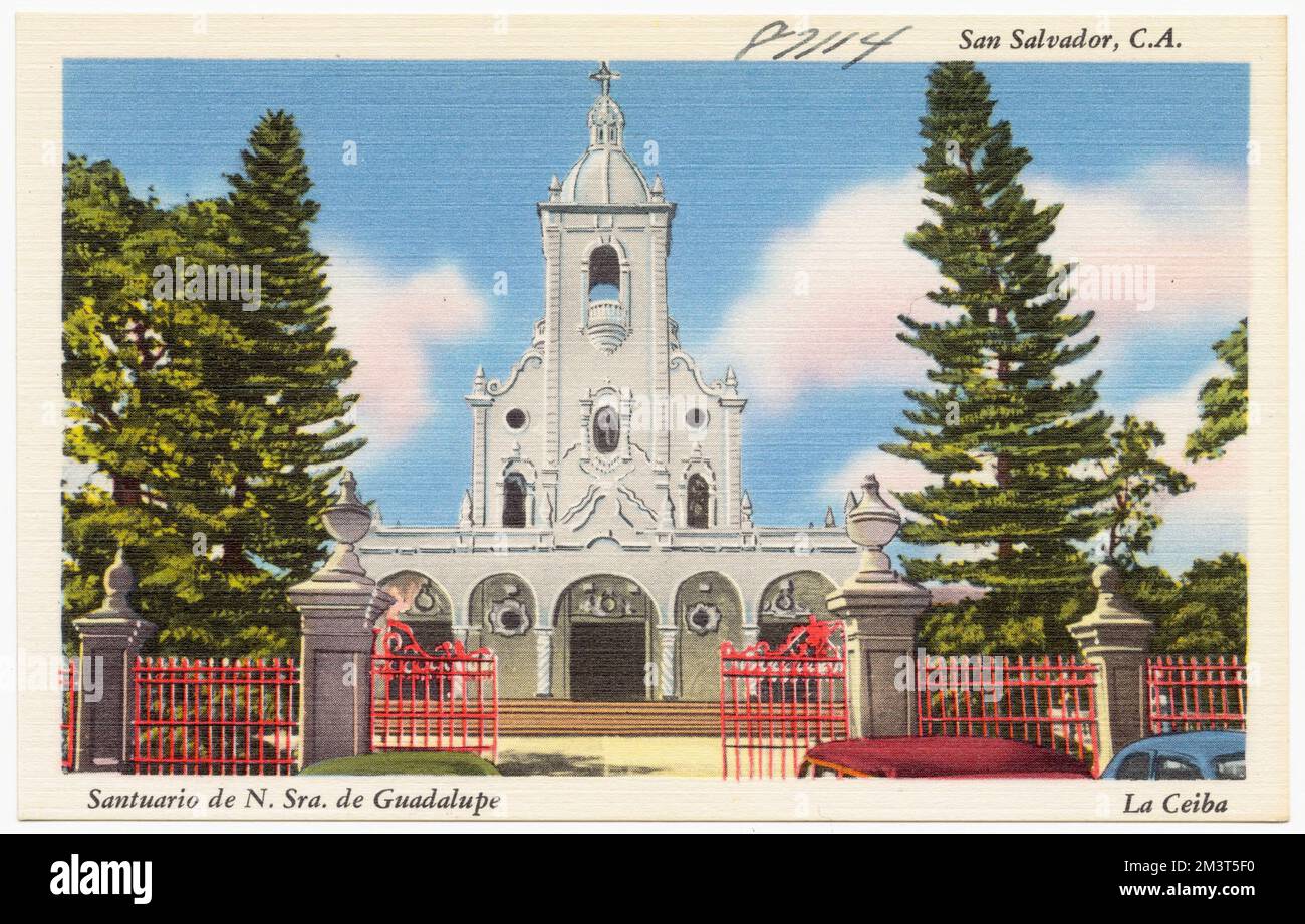 Santuario de N. Sra. De Guadalupe, la Ceiba, San Salvador, c.a. , Églises, Collection des frères Tichnor, cartes postales des États-Unis Banque D'Images