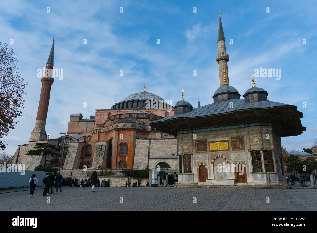 La mosquée Sainte-Sophie sous un ciel d'hiver clair Banque D'Images