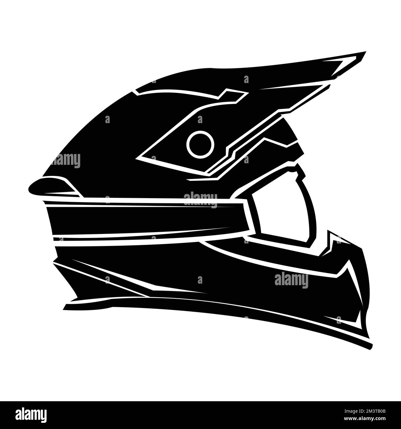 logo du casque motocross. minimaliste. simple. Illustration vectorielle.EPS 10 Illustration de Vecteur
