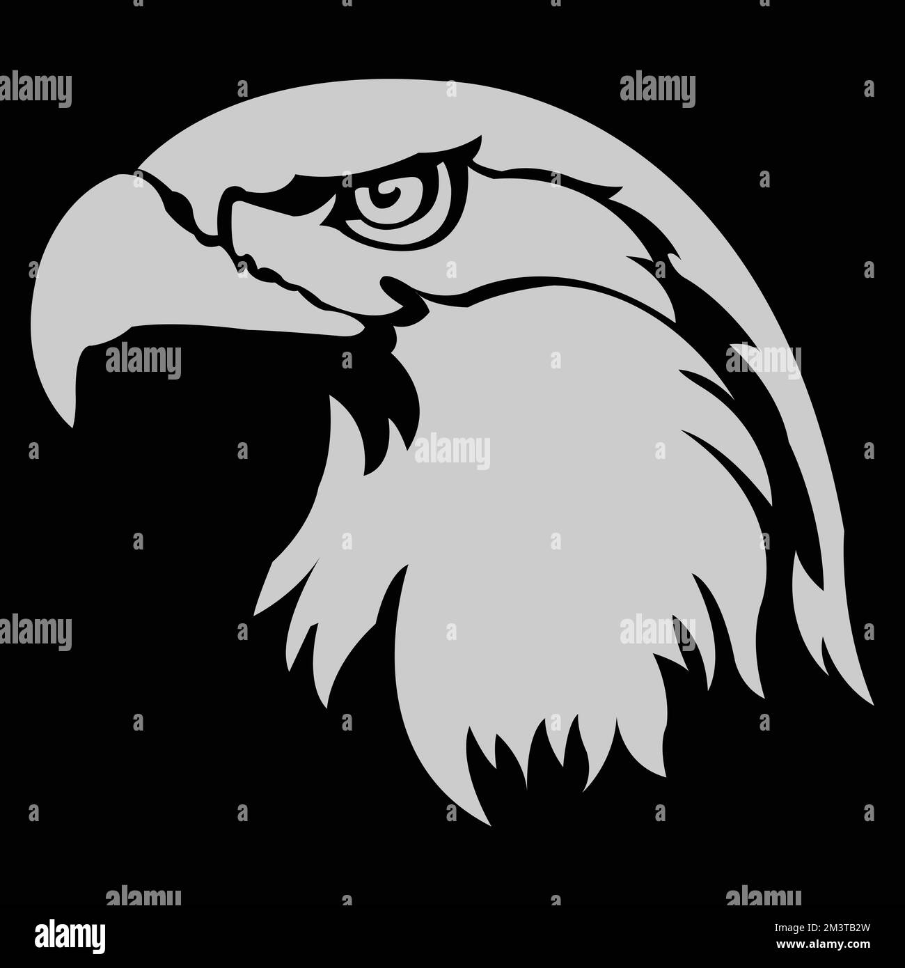 Illustration vectorielle de l'insigne de la tête d'aigle. Logo de l'emblème tactique.EPS 10 Illustration de Vecteur