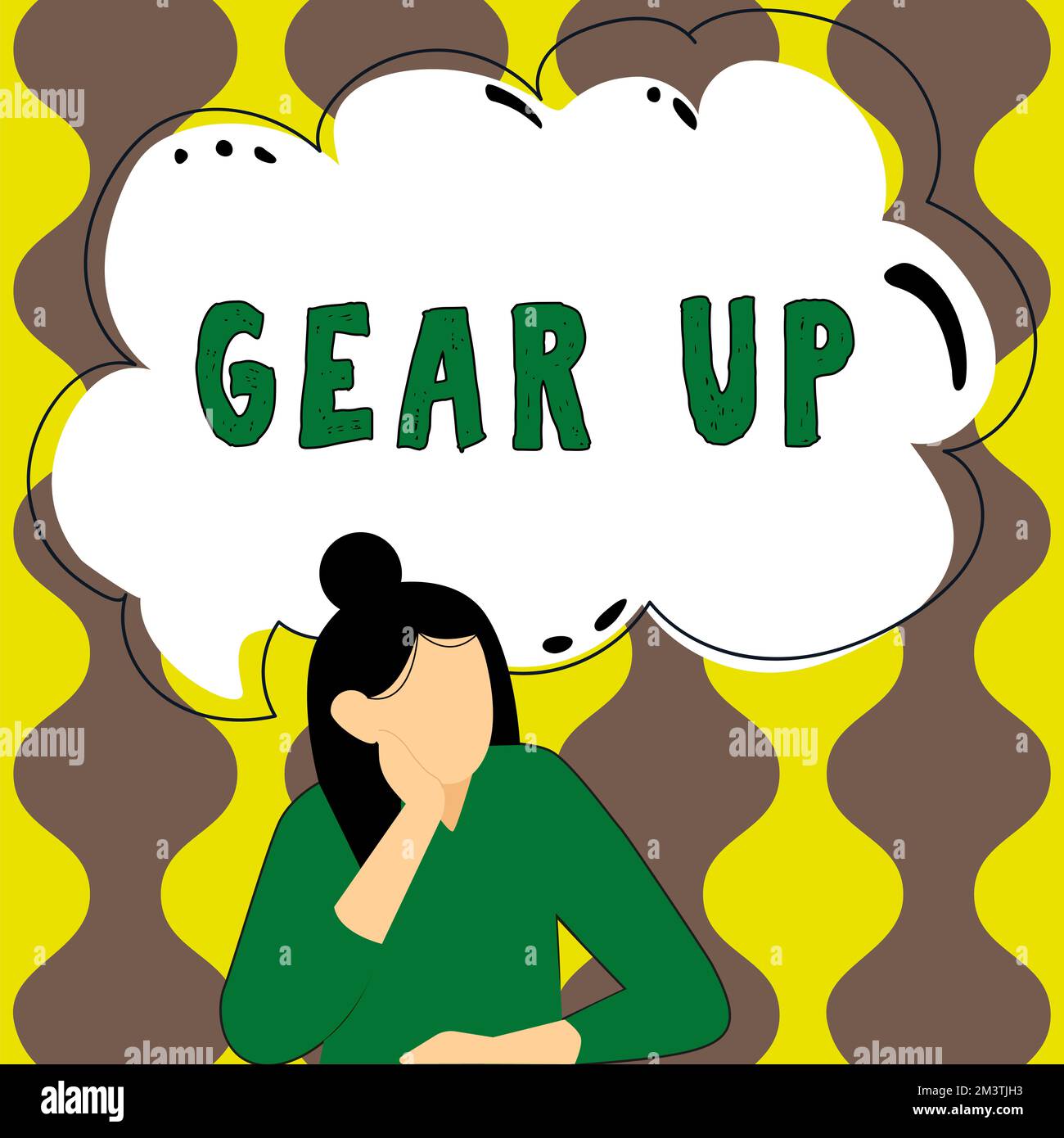 Affichage conceptuel Gear Up. Photo conceptuelle demandant à quelqu'un de mettre ses vêtements ou son costume sur se préparer rapidement Banque D'Images