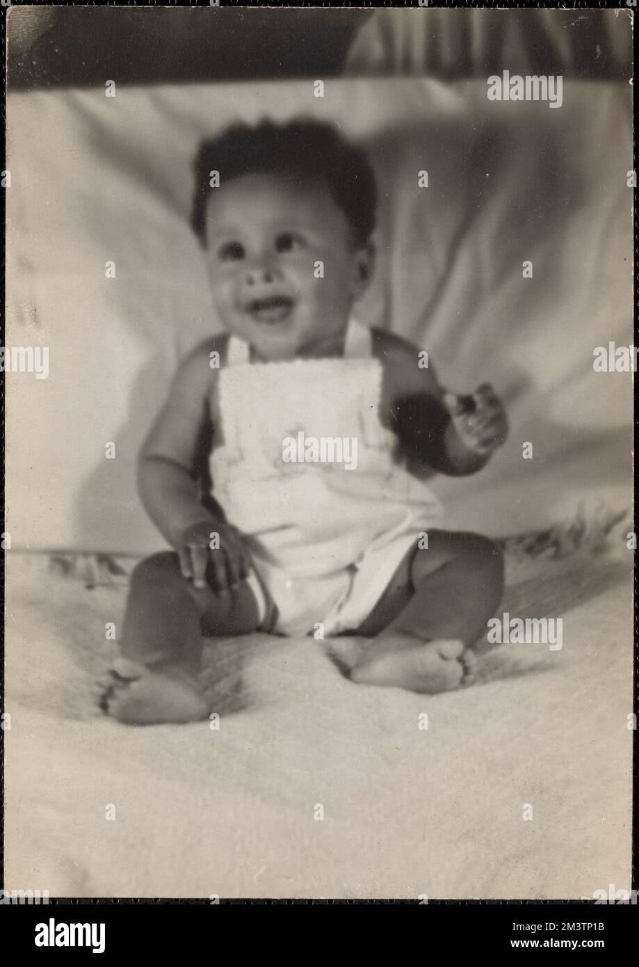 Un bébé souriant, des enfants en bas âge. Collection Jack Miller Banque D'Images