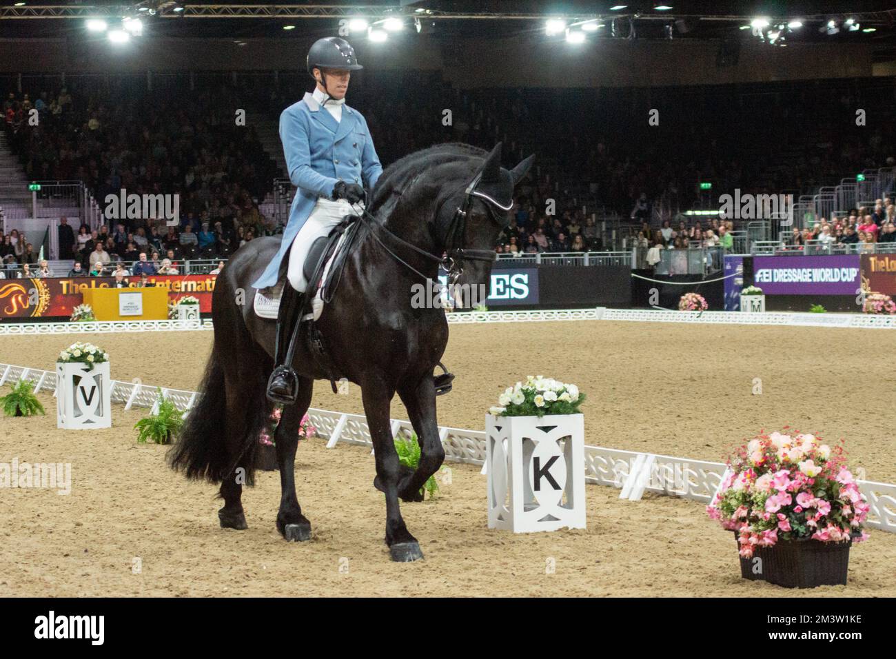 Londres, Royaume-Uni. 16th décembre 2022. Grande prix Freestyle de la FEI Dressage au salon international du cheval de Londres. Marc Peter Spahn de Belgique sur Elias.faits saillants de la première moitié de ce concours avec des participants d'Espagne, de Grande-Bretagne, de Belgique, de France, du Canada, Irlande, Singapour et Australie. Crédit : Peter Hogan/Alay Live News Banque D'Images