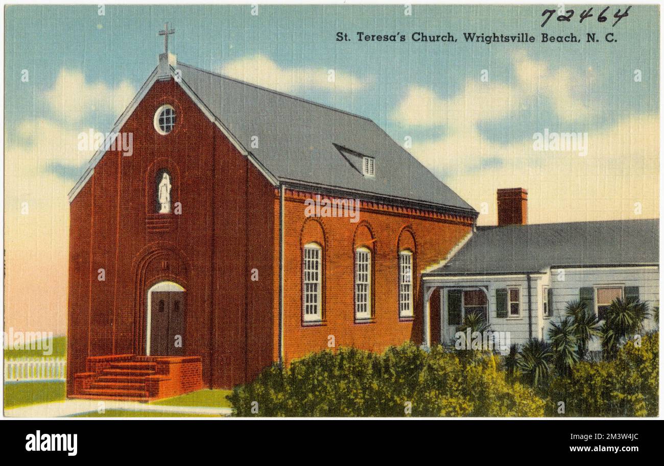 St. Teresa's Church, Wrightsville Beach, N. C. , Églises, Collection des frères Tichnor, Cartes postales des États-Unis Banque D'Images