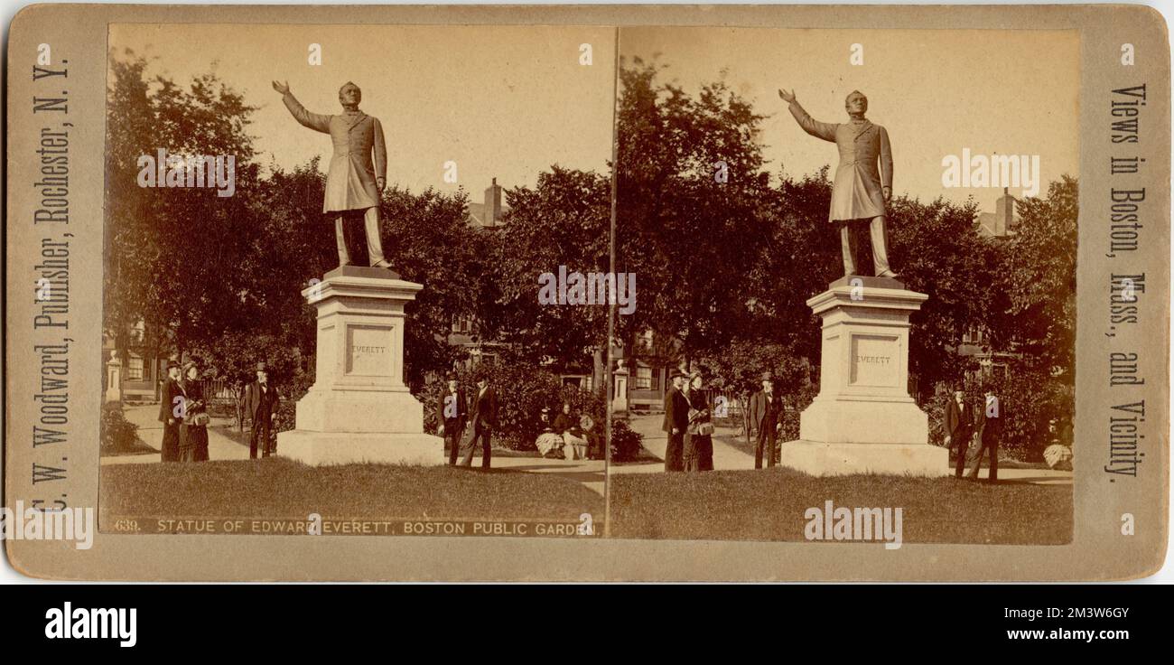 Statue d'Edward Everett, jardin public de Boston, parcs, monuments et monuments commémoratifs Banque D'Images