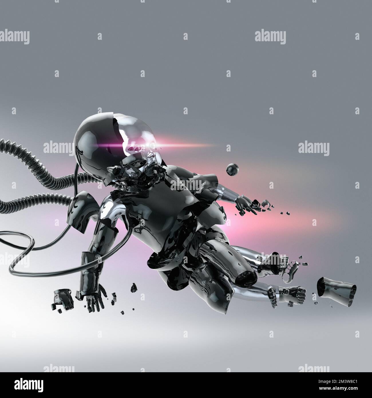 Robot en cours d'assemblage, illustration Banque D'Images