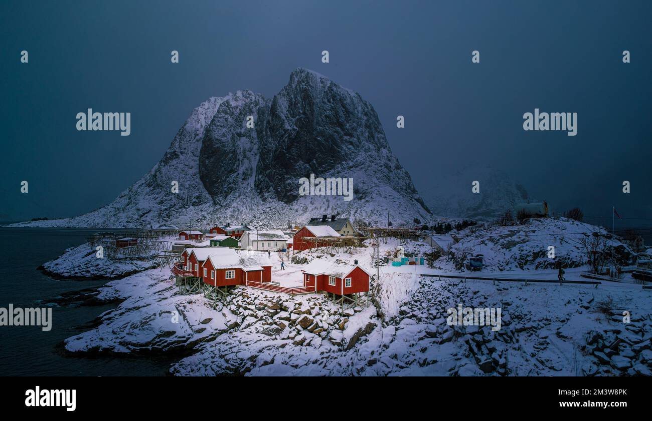 Village norvégien Banque D'Images