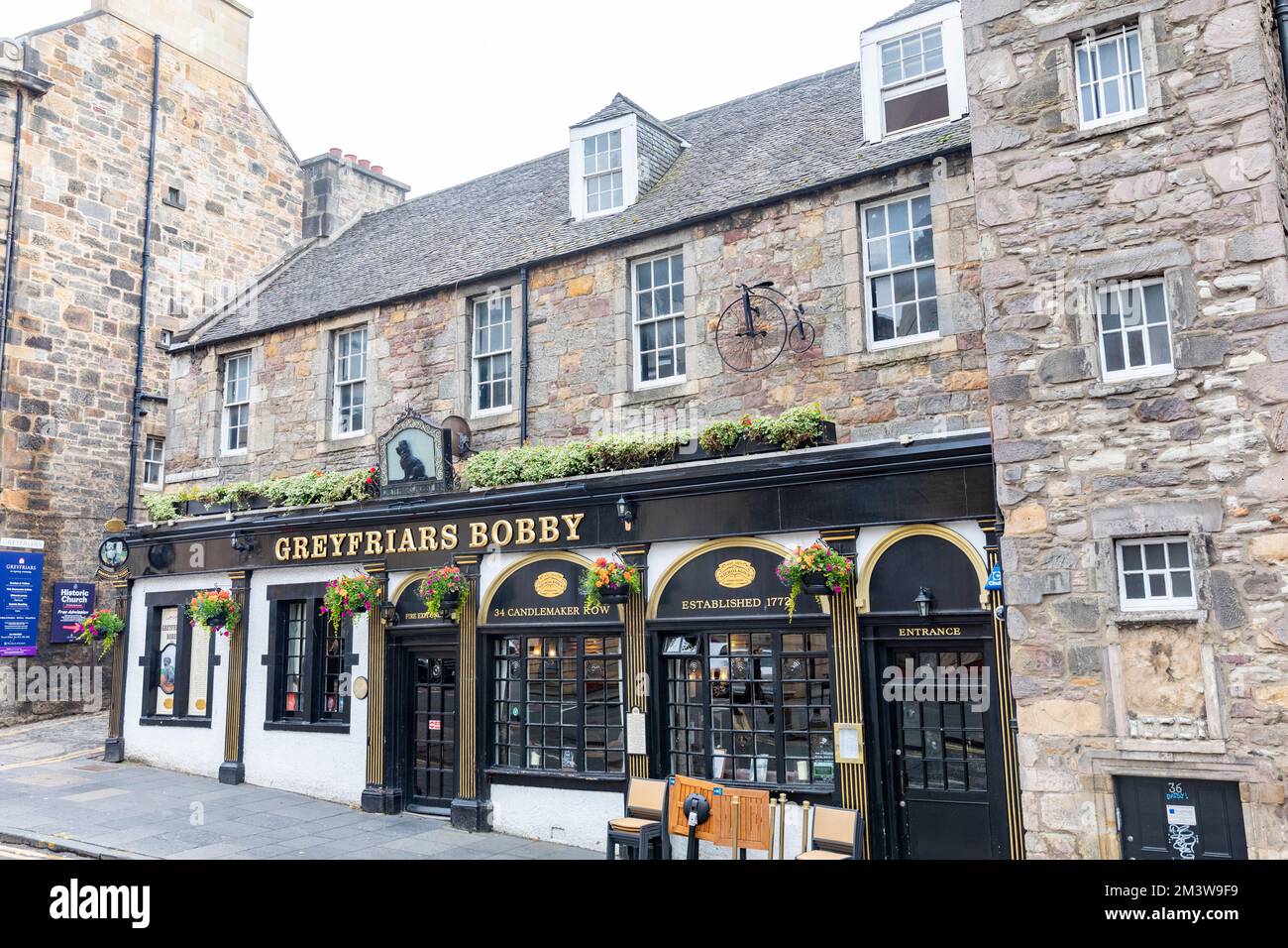 Pub maison publique Grayfriars Bobby à Candlemaker Row, centre-ville d'Édimbourg, Écosse, été 2022 Banque D'Images