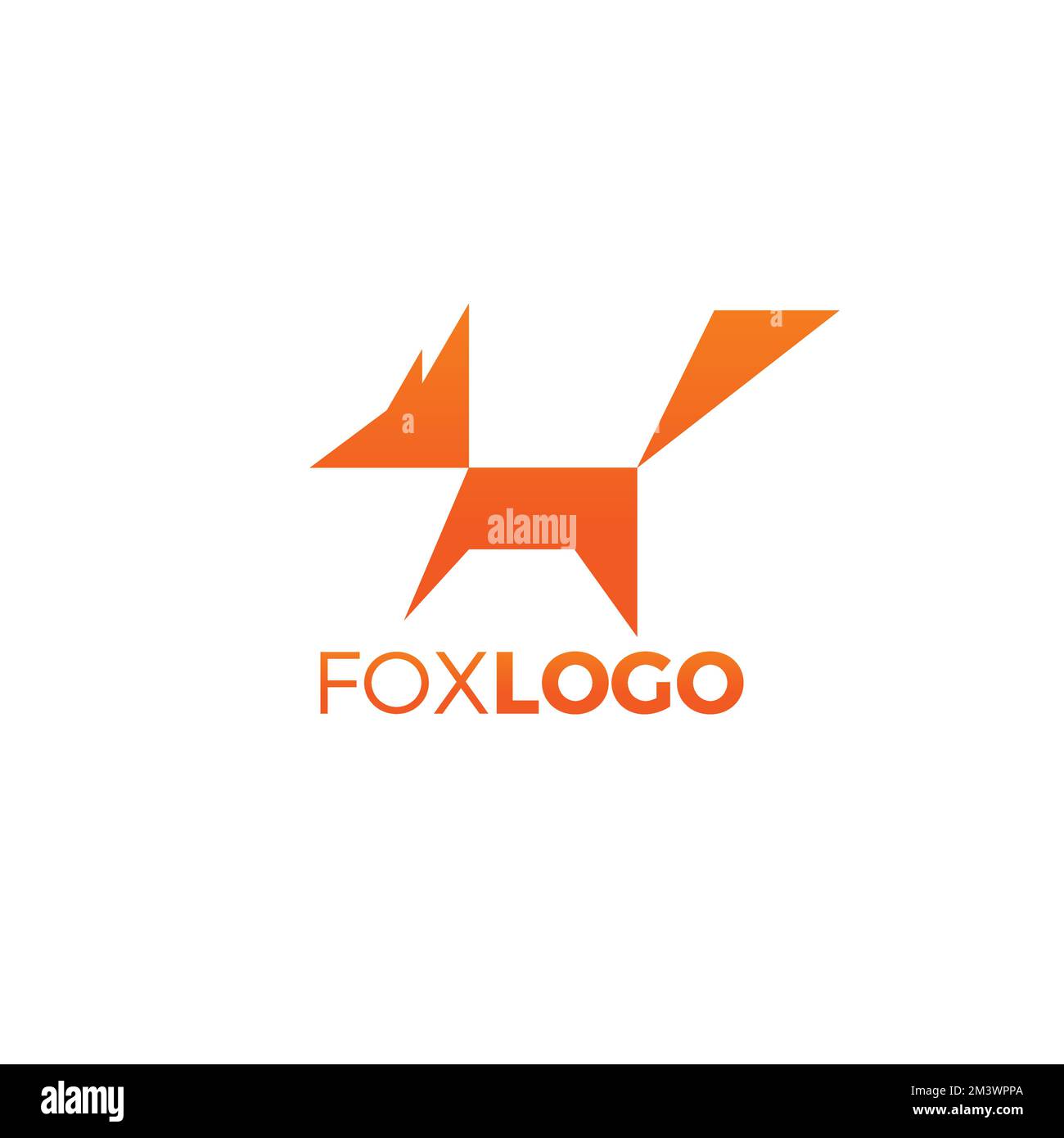 Logo Fox simple. Fox Abstract Design. Fox Art Illustration de Vecteur