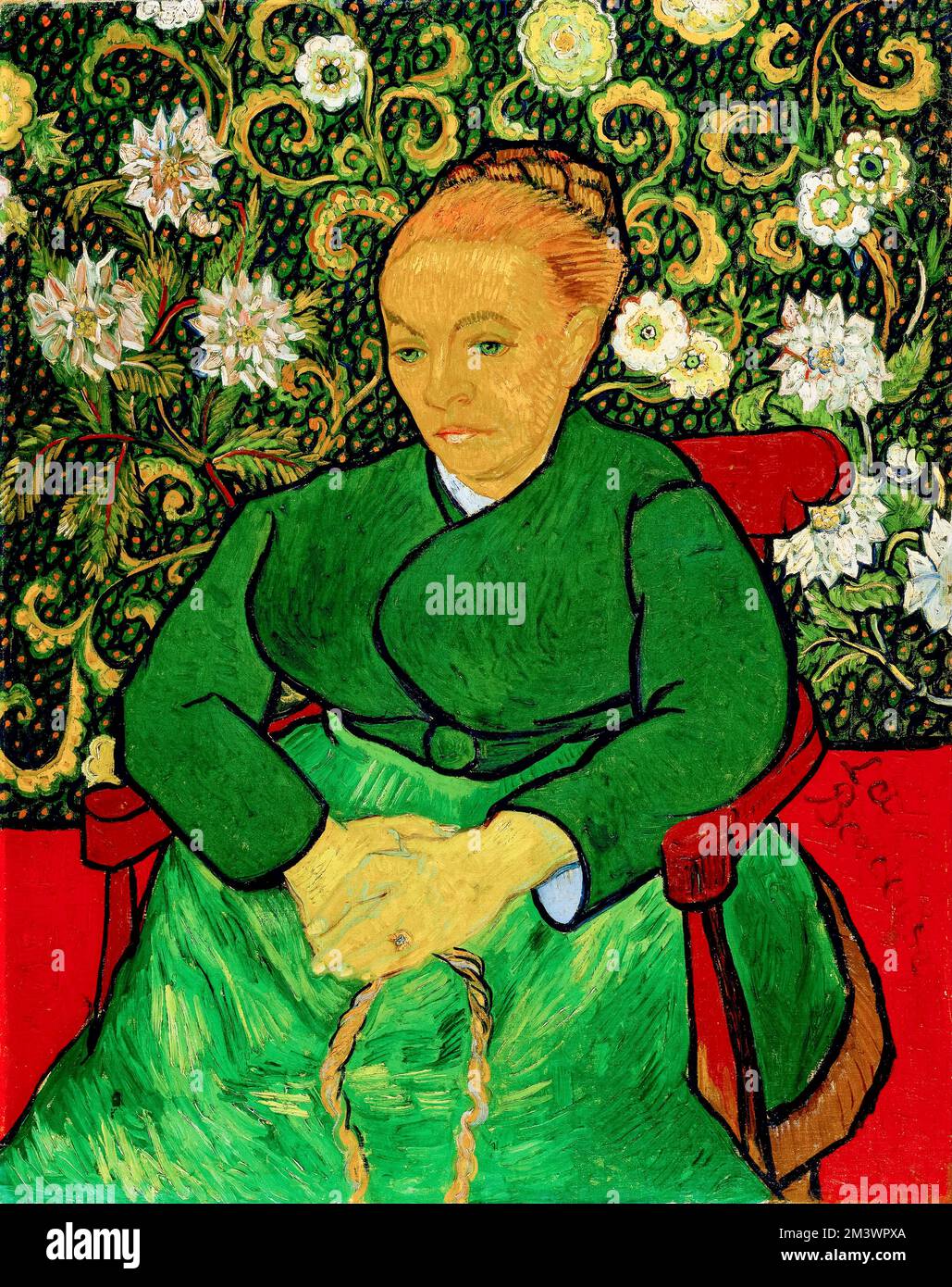 La berceuse (Portrait de Madame Roulin), peinture à l'huile sur toile par Vincent van Gogh, 1888 Banque D'Images
