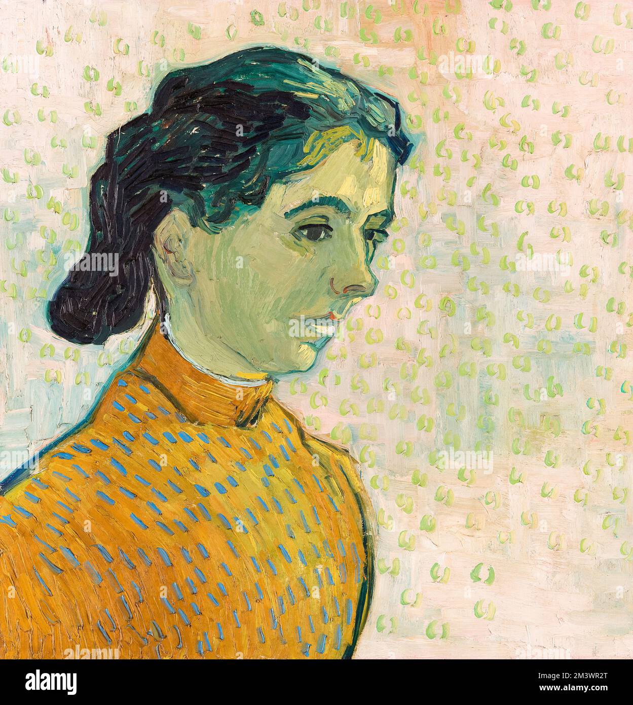 Vincent van Gogh, Portrait d'une jeune femme, peinture à l'huile sur toile, 1890 Banque D'Images