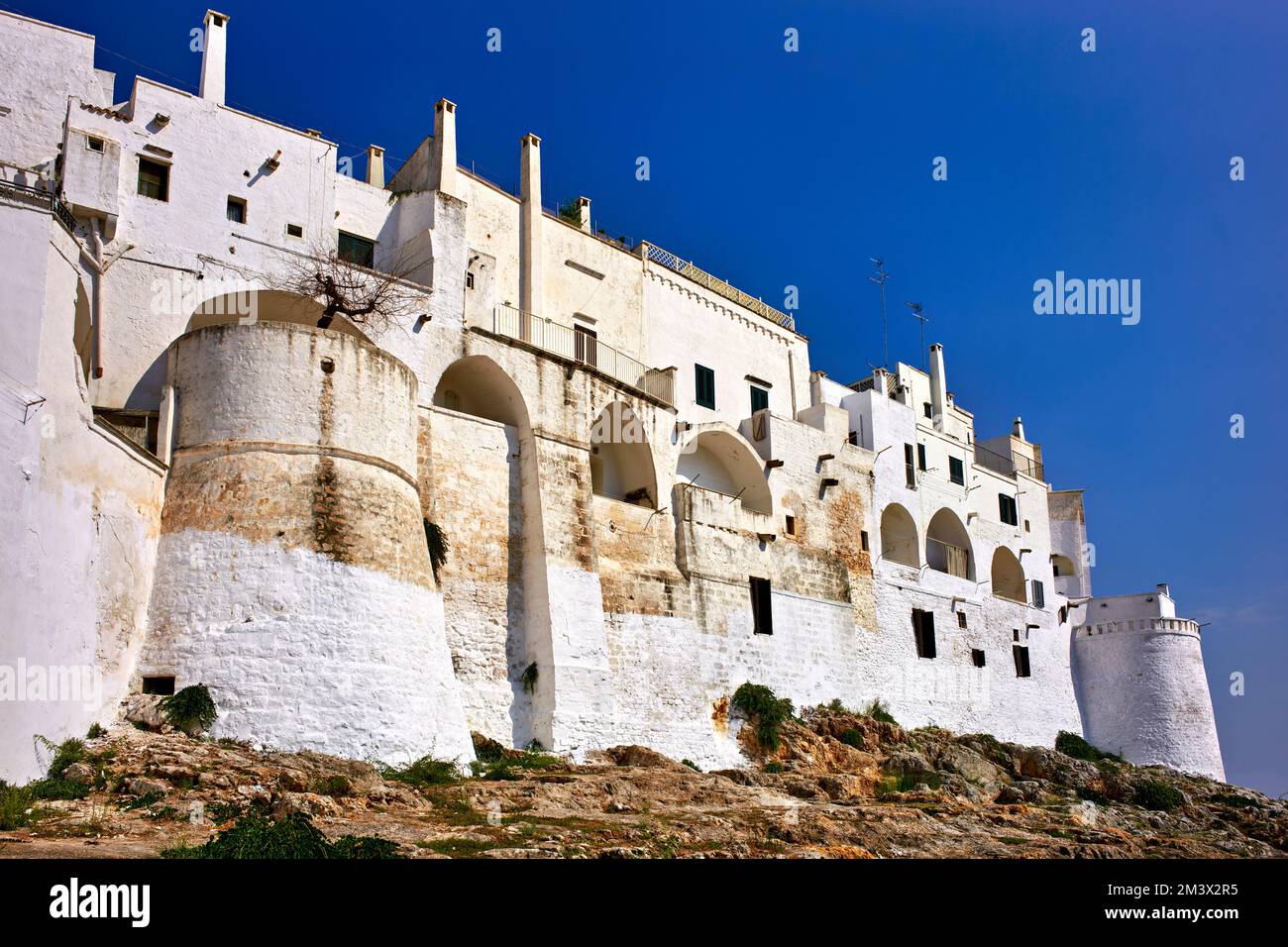 Pouilles Italie. Ostuni. La ville blanche Banque D'Images