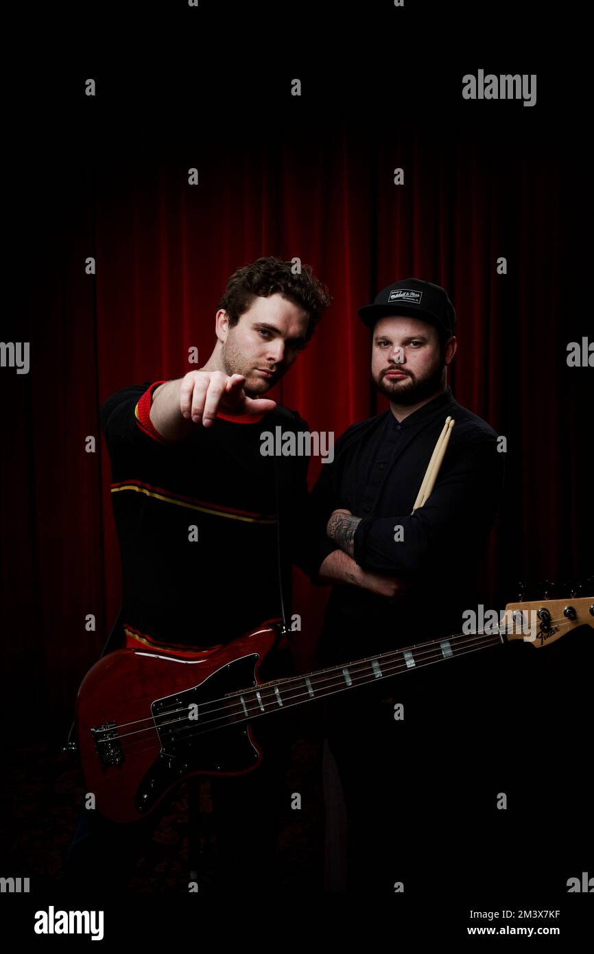 Portrait du groupe de rock Royal Blood au Guildhall O2, Southampton, 19 mai 2017. Banque D'Images