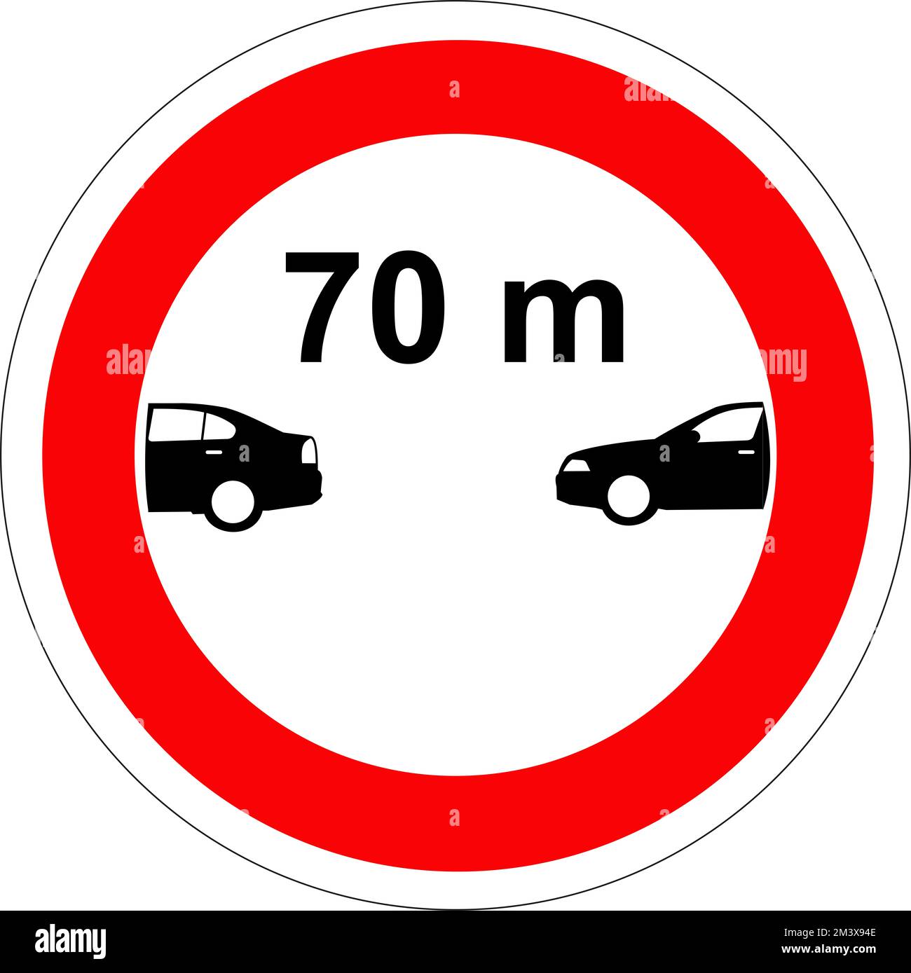 Paneau routier: Interdiction de circuler sans respecter l'interaction indiqué Banque D'Images