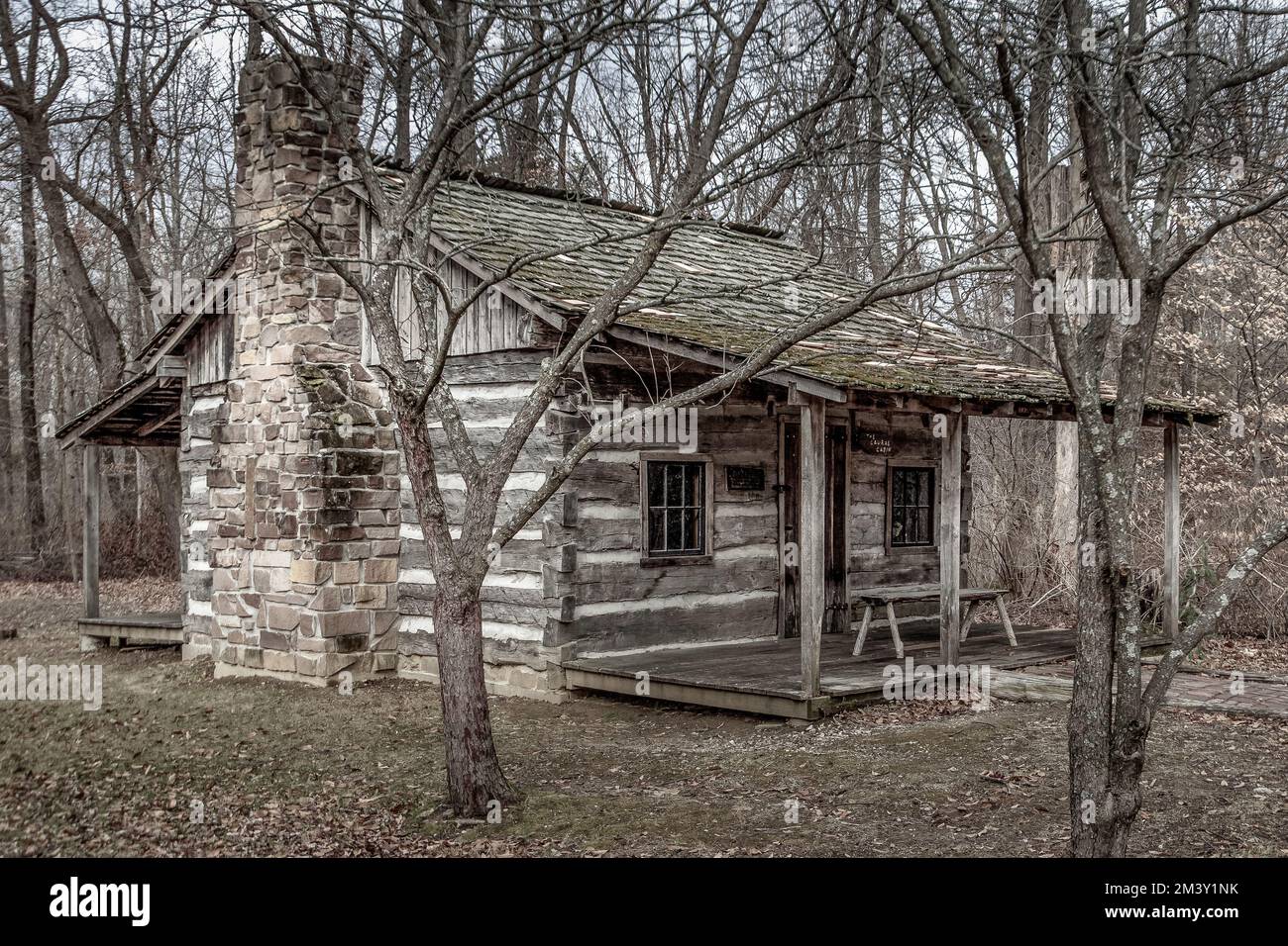 chalet rustique en bois Banque D'Images