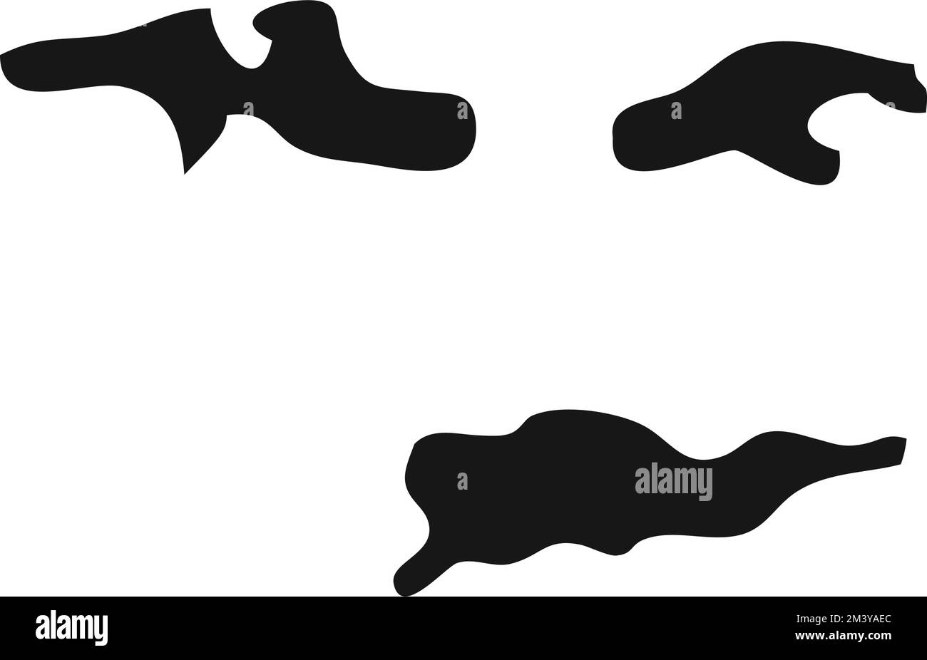 Silhouette simplifiée de la frontière des îles Vierges. Illustration de Vecteur