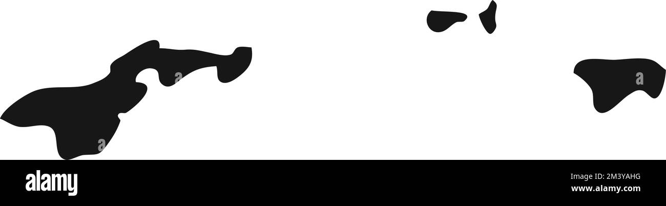 Silhouette simplifiée de la frontière de l'île de Guam. Illustration de Vecteur