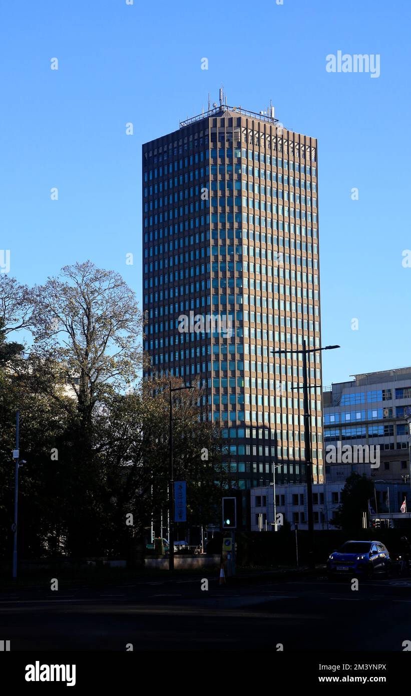 Pearl assurance House, Greyfriars Road, Cardiff. Immeuble de bureaux, Cardiff, prise 2022. Banque D'Images