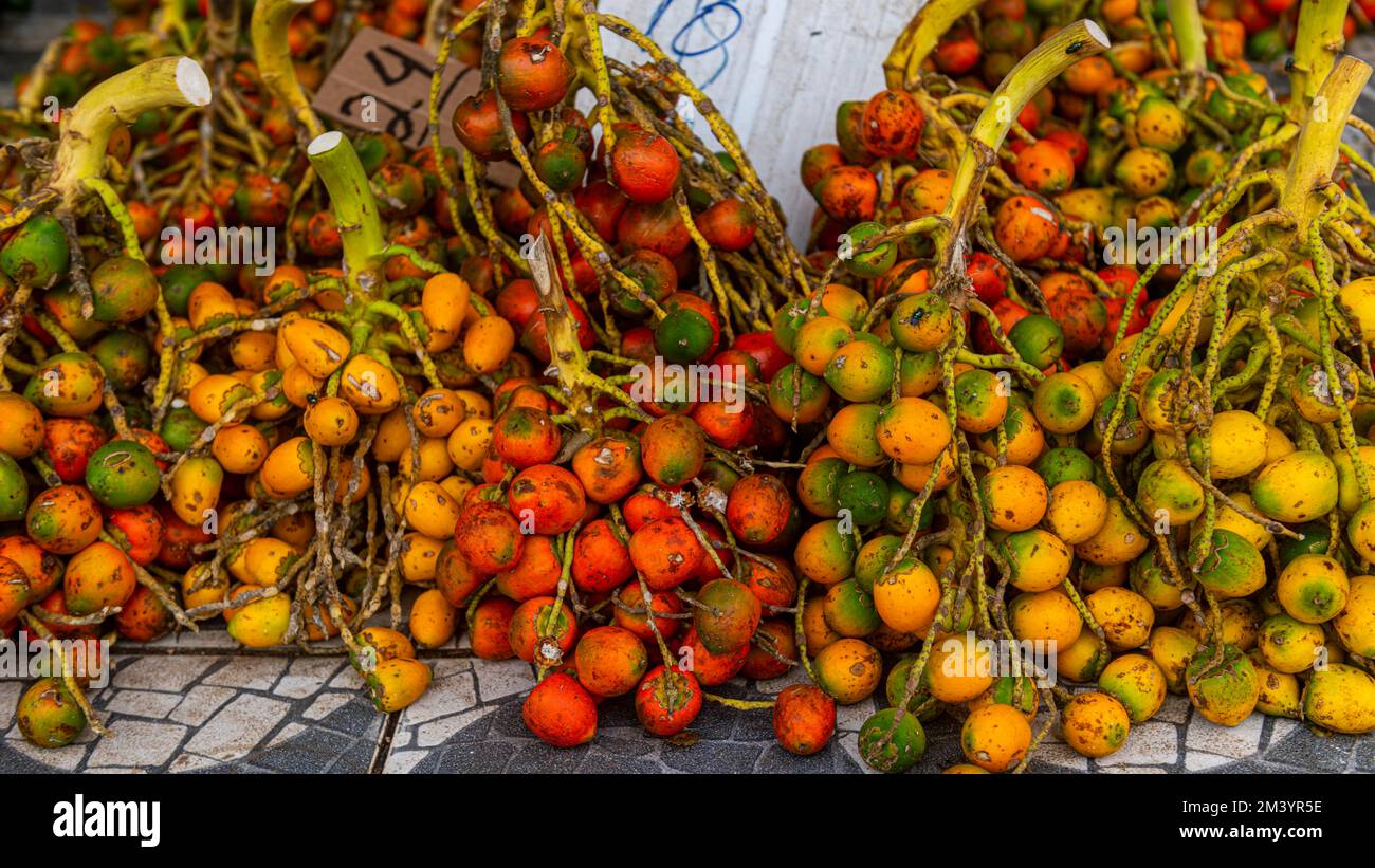 Fruits frais sur le marché de Manaus, État d'Amazonas, Brésil Banque D'Images