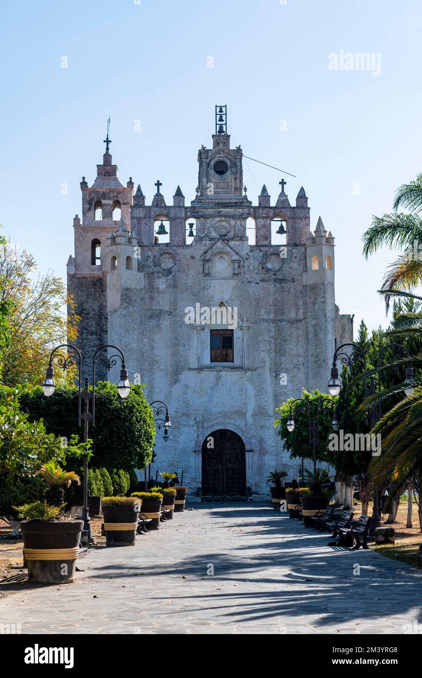 Couvent de San Mateo Apostol y Evangelista, les premiers monastères du 16th siècle sur les pentes de Popocatepetl, Mexique Banque D'Images