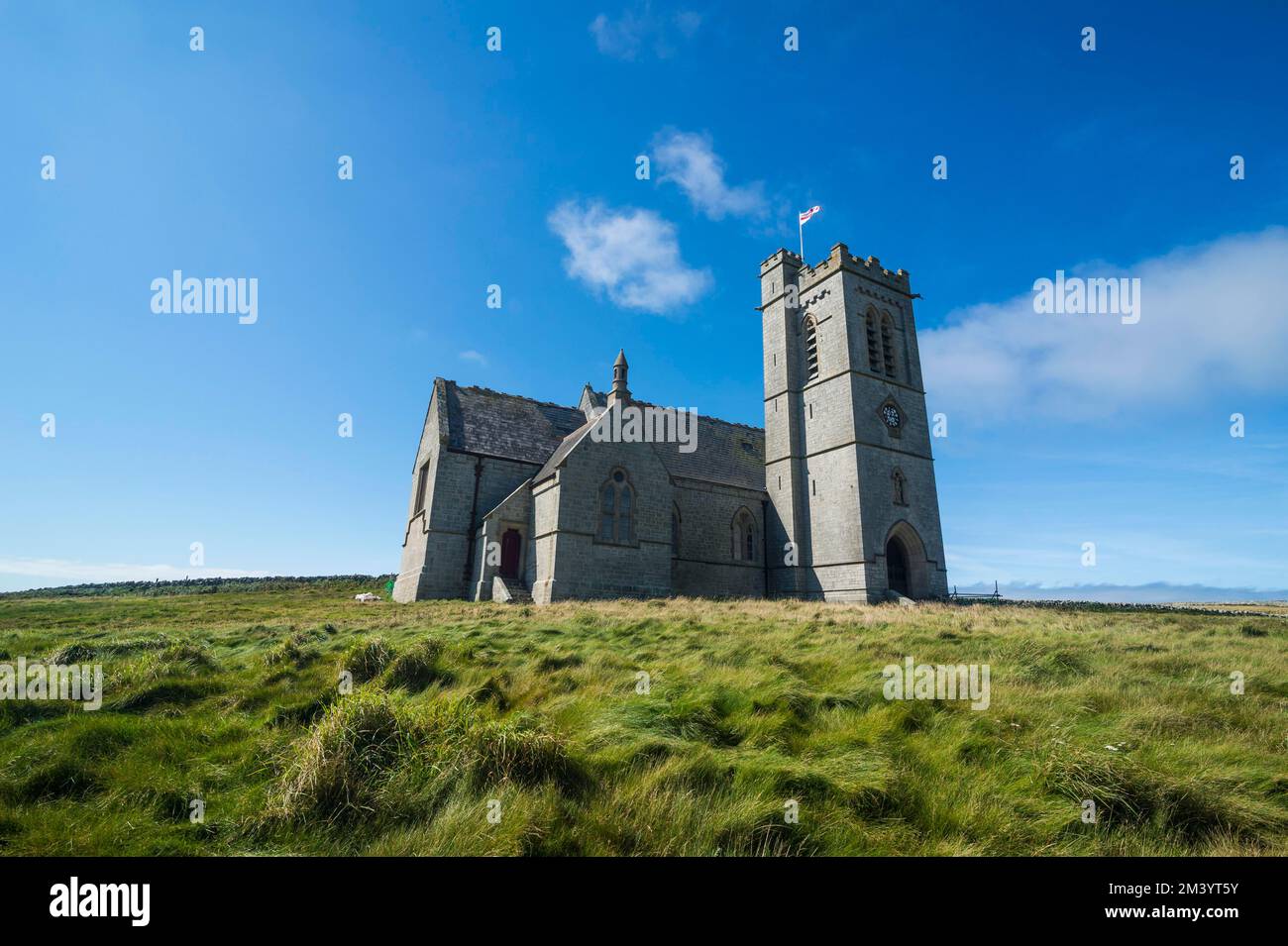 St. Helena's Church, Île de Lundy, Bristol Channel, Devon, Angleterre, Royaume-Uni Banque D'Images