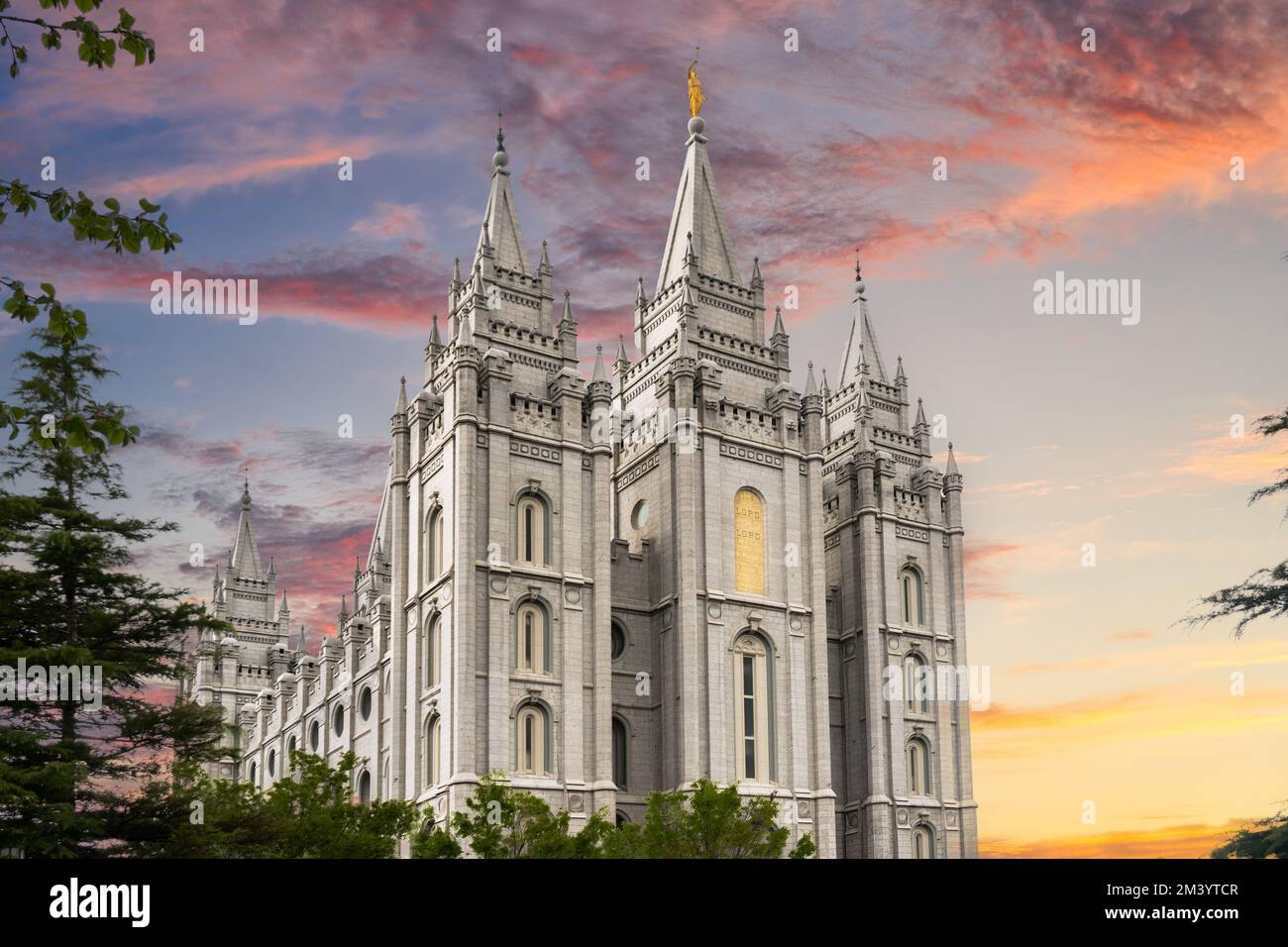 Temple Square à Salt Lake City Banque D'Images