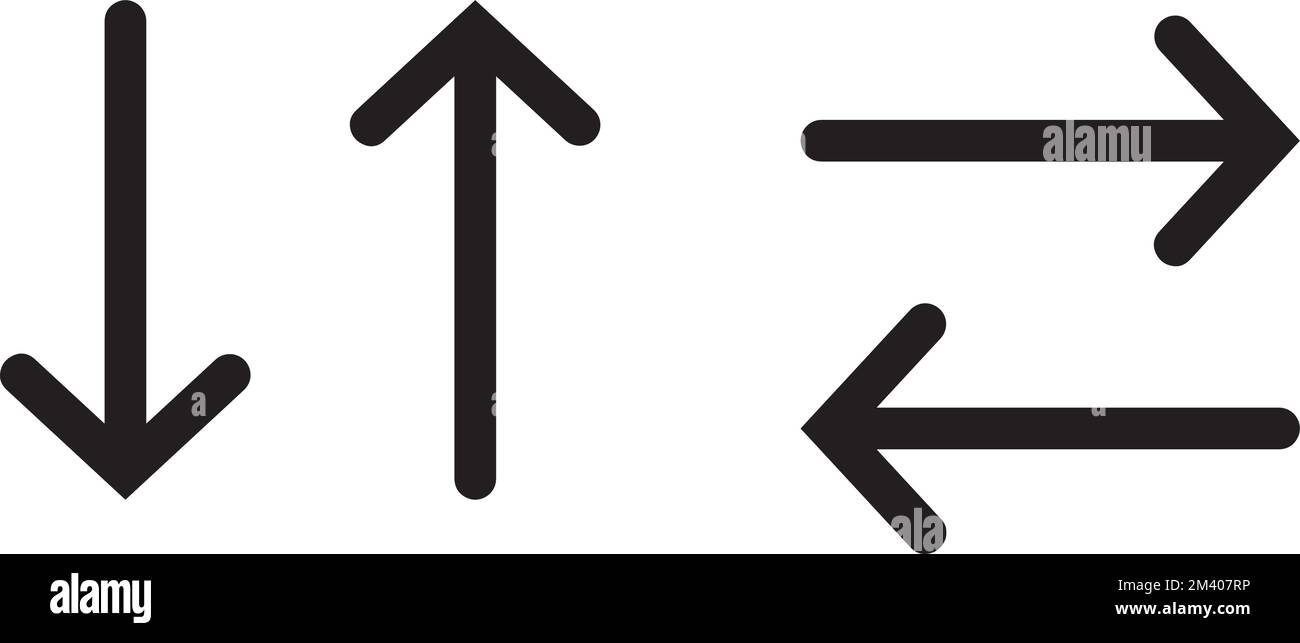 Définir la direction, la position, le signe d'indication Stencil, flèche, angle, Flèche des icônes de l'ordinateur Illustration de Vecteur