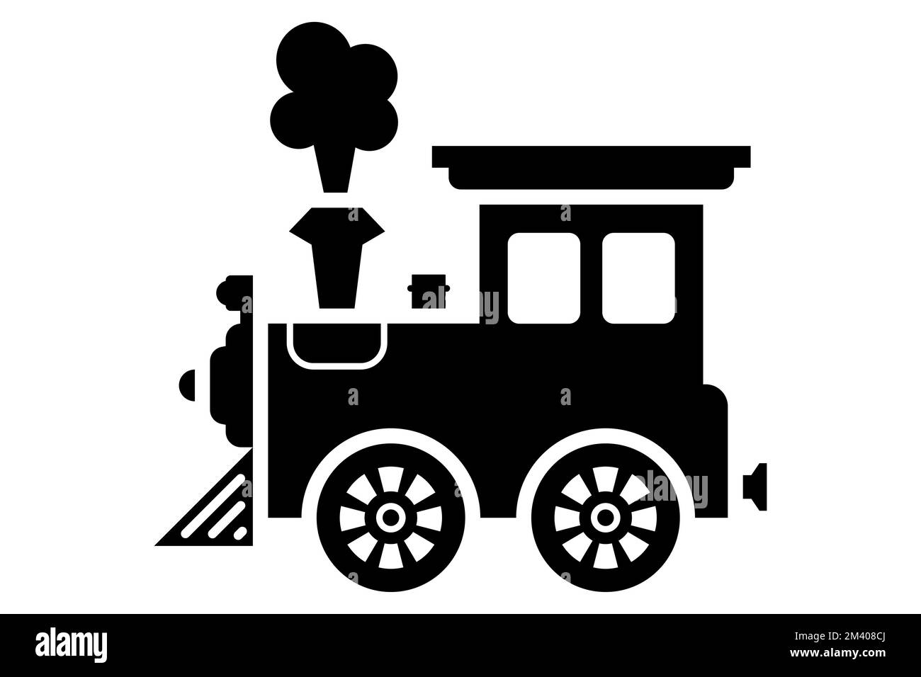 icône noire de l'ancien train à charbon. jouet pour enfants. illustration vectorielle plate. Illustration de Vecteur