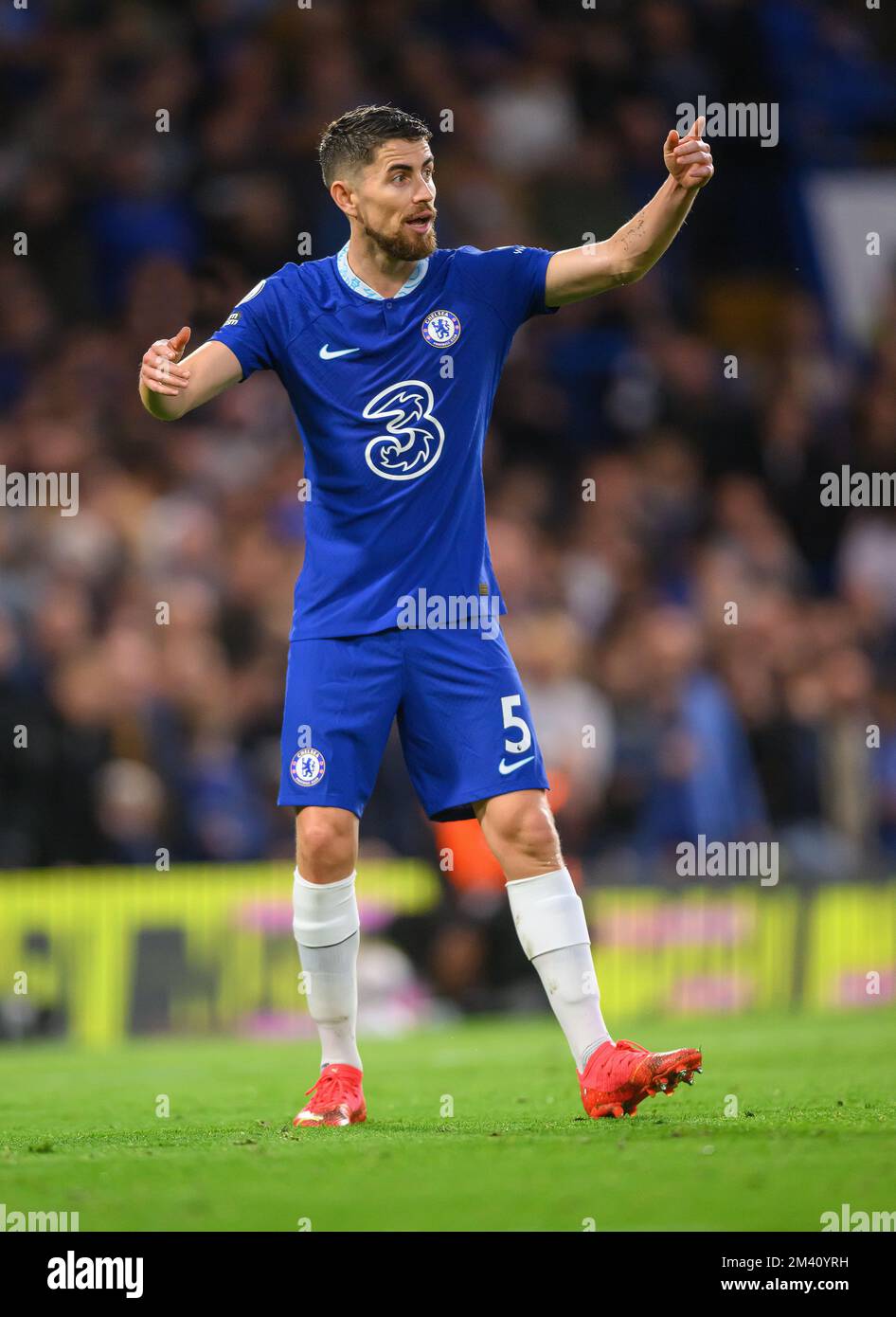 22 Oct 2022 - Chelsea / Manchester United - Premier League - Stamford Bridge Jorginho de Chelsea pendant le match de la première League contre Manchester United photo : Mark pain / Alay Banque D'Images