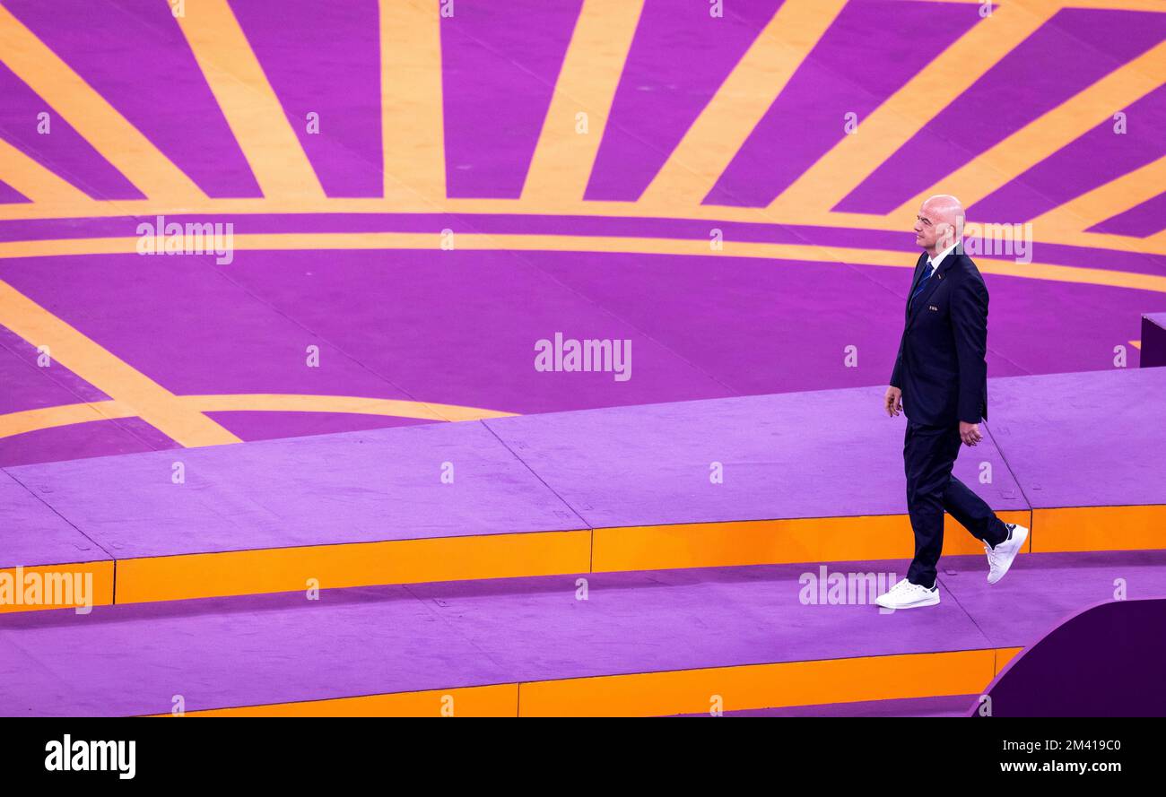 Doha, Qatar. 17th décembre 2022. Gianni Infantino Croatie - Maroc Match pour 3rd place Kroatien - coupe du monde Marokko 2022 au Qatar 17,12. Banque D'Images