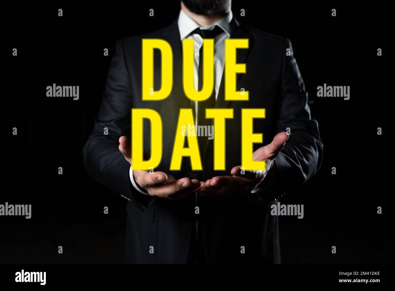 Date d'échéance de l'affiche manuscrite. Aperçu de l'entreprise Date à laquelle le paiement doit