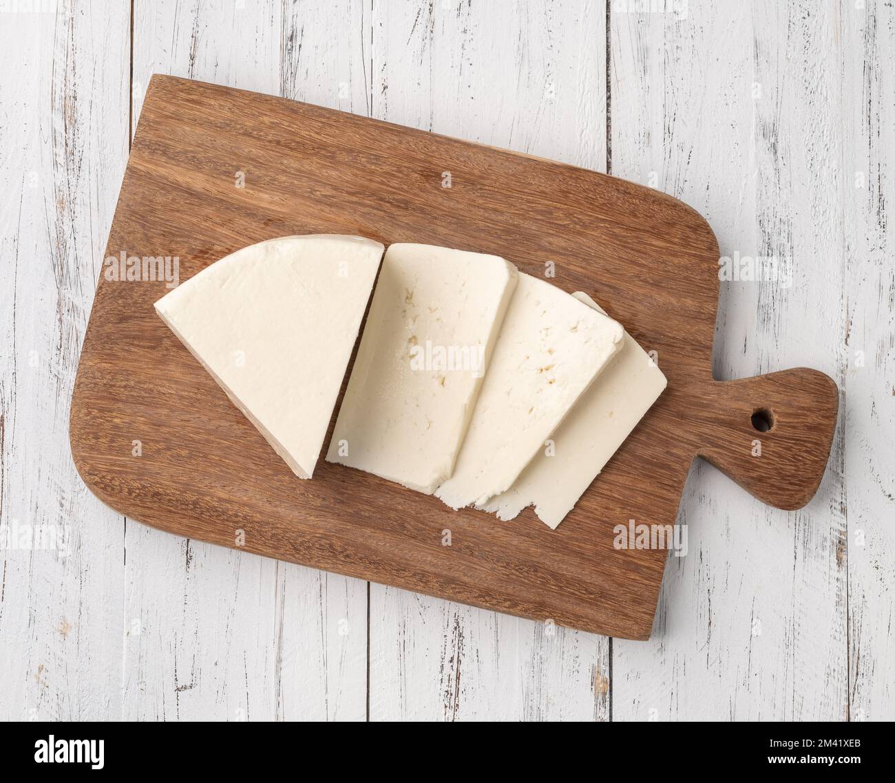 Fromage frais artisanal Canastra avec plus de bois. Banque D'Images