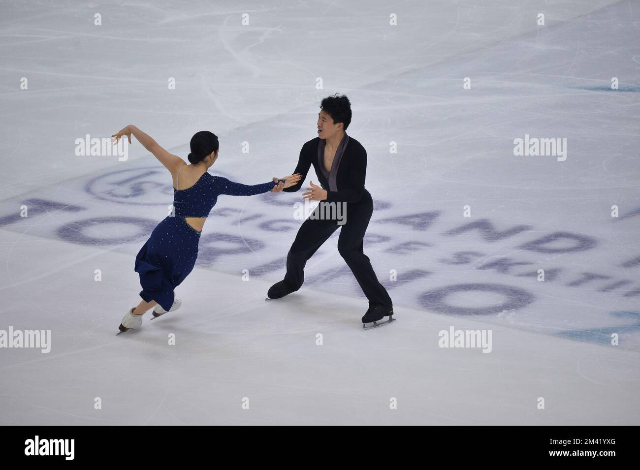 Hannah Lim, Ye Quan lors de la finale 2022 du Grand Prix de patinage artistique de l'UIP à Palavela on 09 décembre 2022 à Turin, en Italie. Banque D'Images