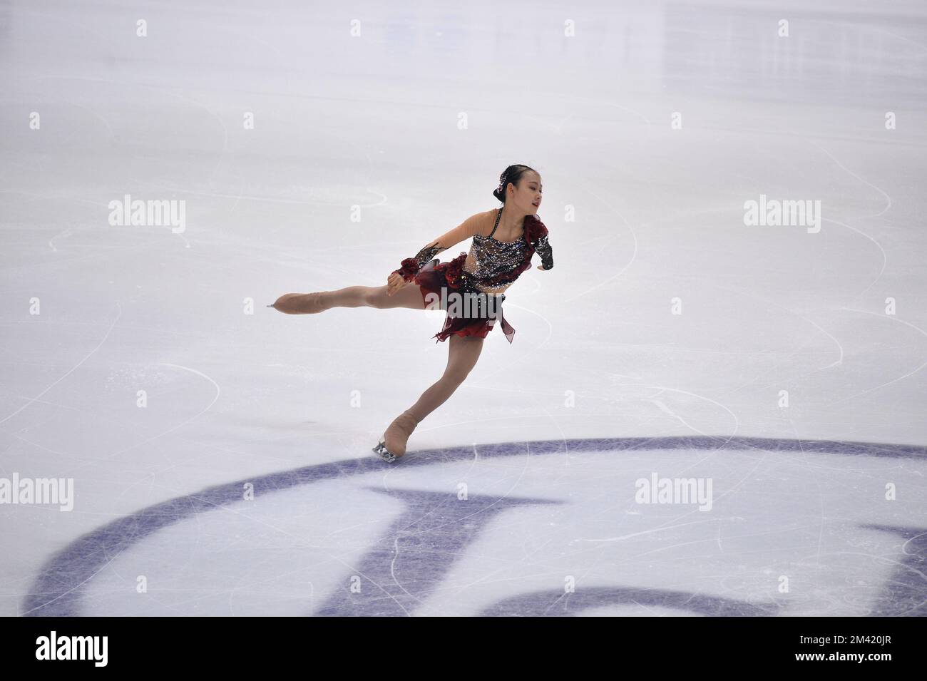 Chaeyeon Kim lors de la finale 2022 du Grand Prix de patinage artistique de l'UIP à Palavela on 09 décembre 2022, à Turin, en Italie. Banque D'Images