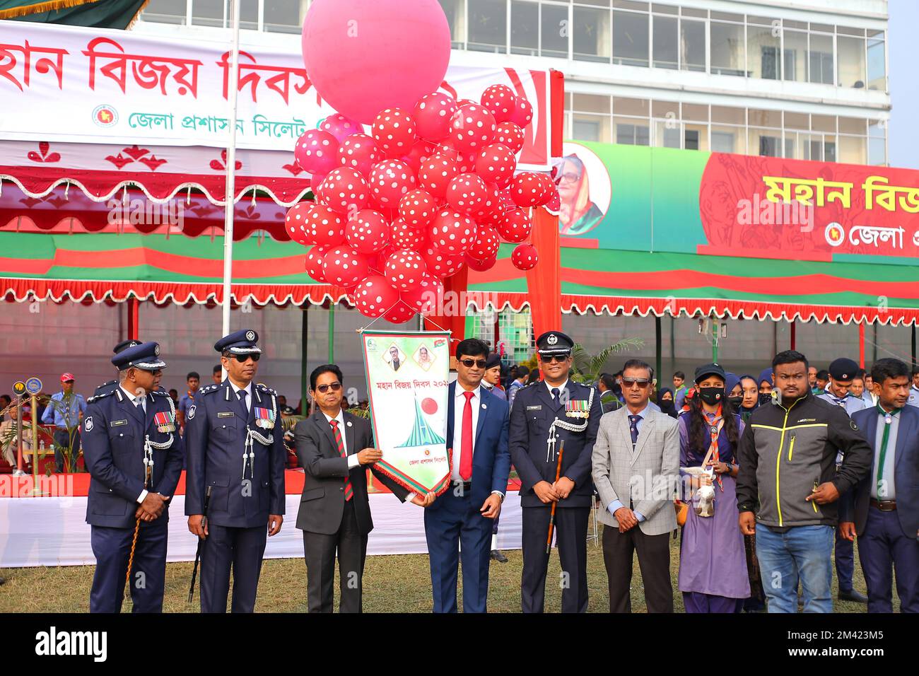 Célébration de la victoire au Bangladesh. Sylhet, Bangladesh, le 16 décembre 2022. Banque D'Images