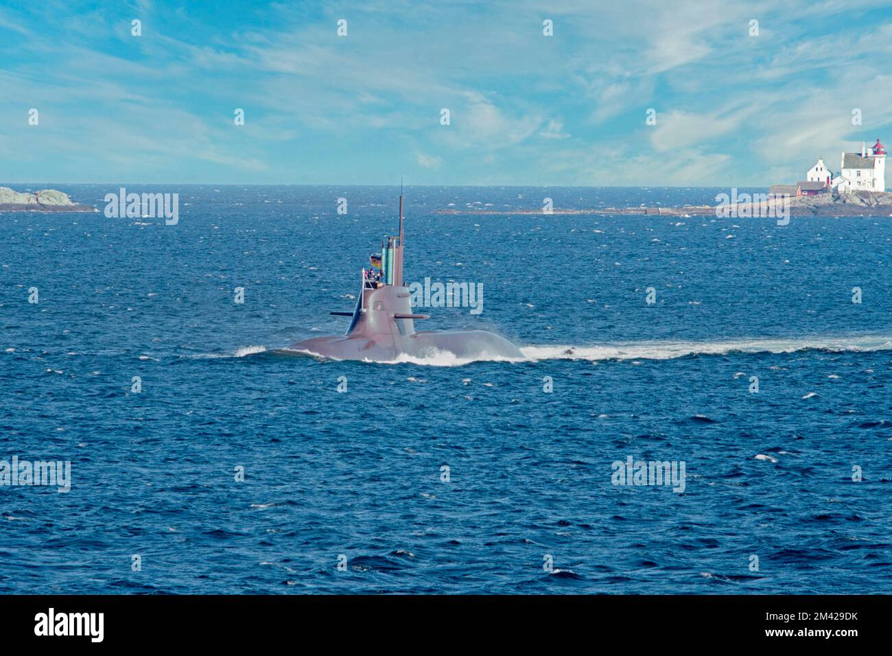 Sous-marin allemand U33 saisie de Kristiansand Norvège Banque D'Images