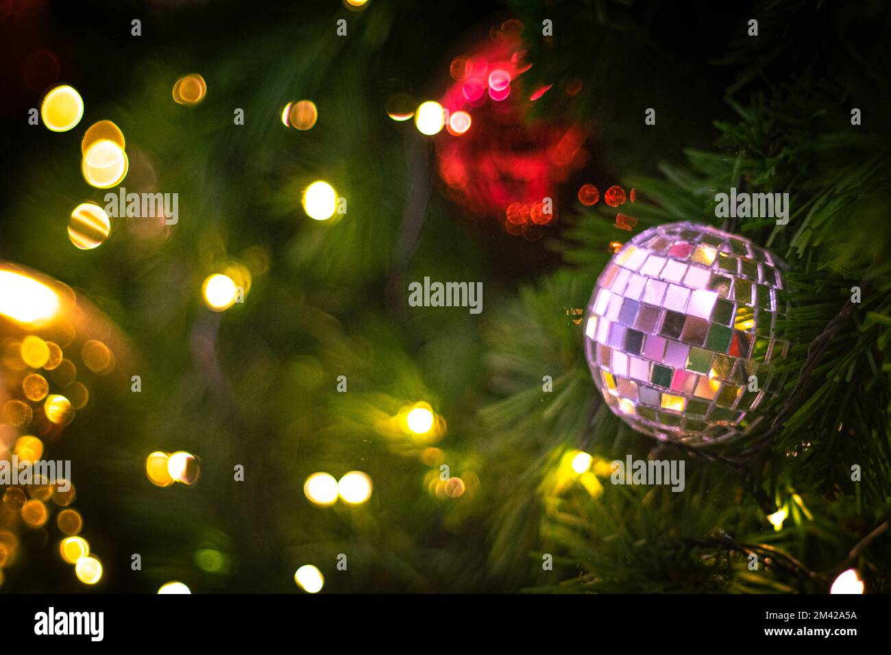 Décorations de Noël, boules, boules de Noël bulles de Noël décorent l'arbre Banque D'Images