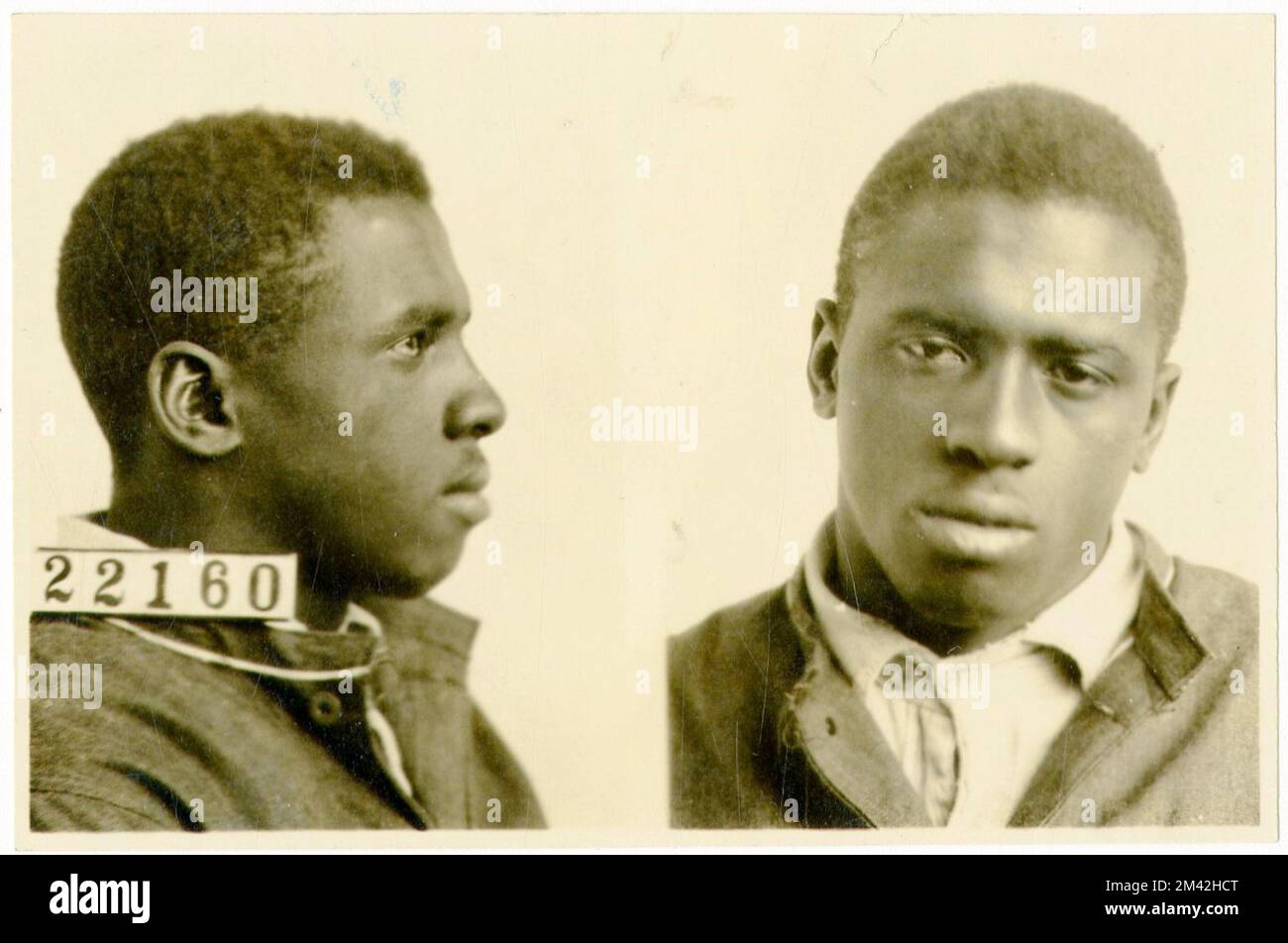 Photographie de Walter Lee Harris (alias William Wayman). Bureau des prisons, dossiers de cas Inmate. Banque D'Images