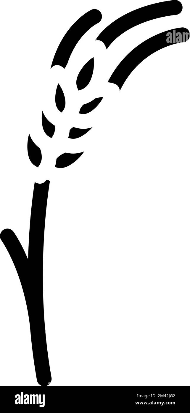 illustration du vecteur d'icône de glyphe sain de plante semolina Illustration de Vecteur