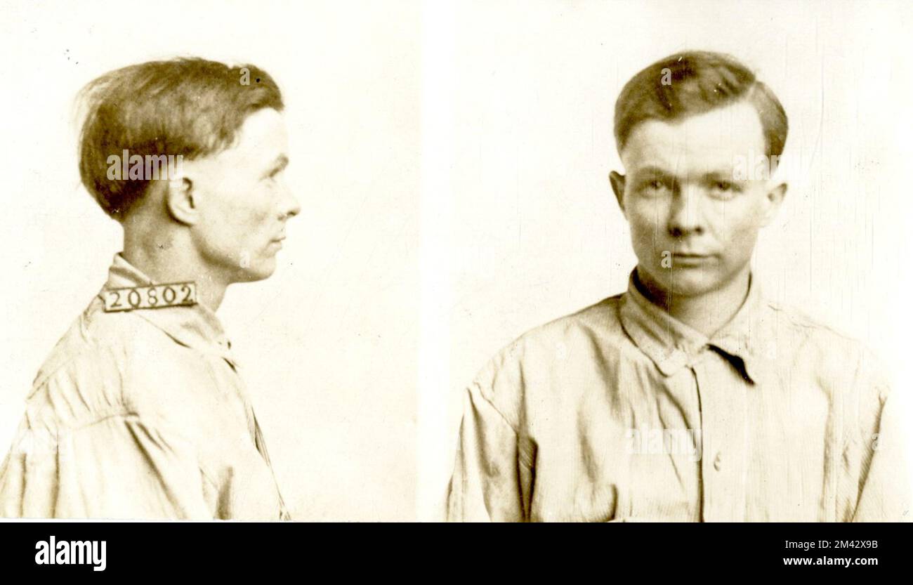 Photographie de Thomas Darrington. Bureau des prisons, dossiers de cas Inmate. Banque D'Images