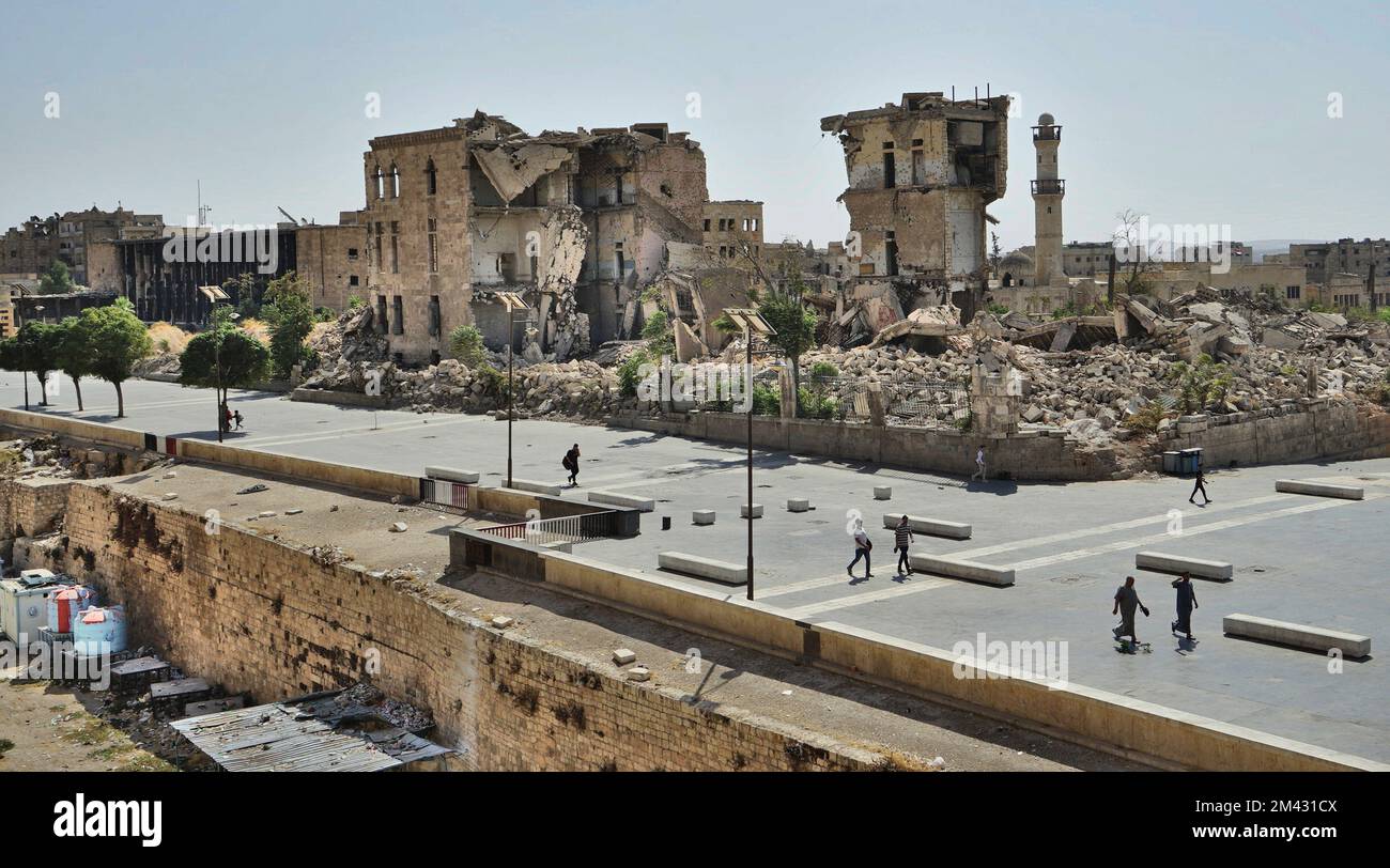 Alep, Syrie, l'ancienne ville d'Alep après la guerre Banque D'Images