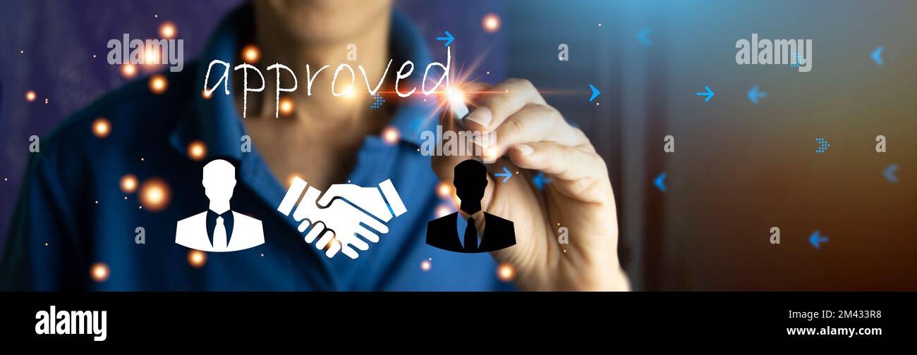 Le concept de faire des affaires qui a déjà été approuvé. Banque D'Images