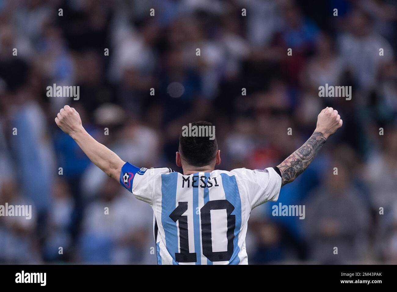 Qatar - Doha - 18/12/2022 - finale de LA COUPE DU MONDE 2022, ARGENTINE X FRANCE - le joueur de Messi de l'Argentine célèbre lors d'un match contre la France au stade Lusail pour le championnat du monde 2022. Photo: Pedro Martins/AGIF/Sipa USA Banque D'Images