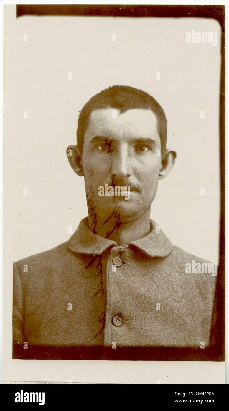 Photographie d'Al Davis. Bureau des prisons, dossiers de cas Inmate. Banque D'Images