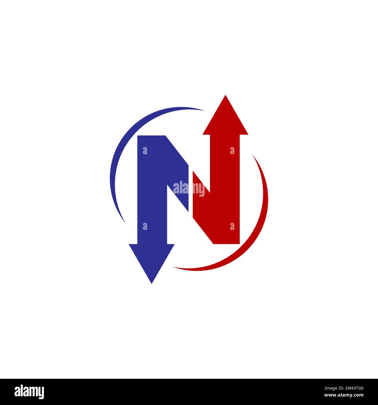 Modèle de logo N them vecteur de monogramme abstrait Symbol.EPS 10 Illustration de Vecteur