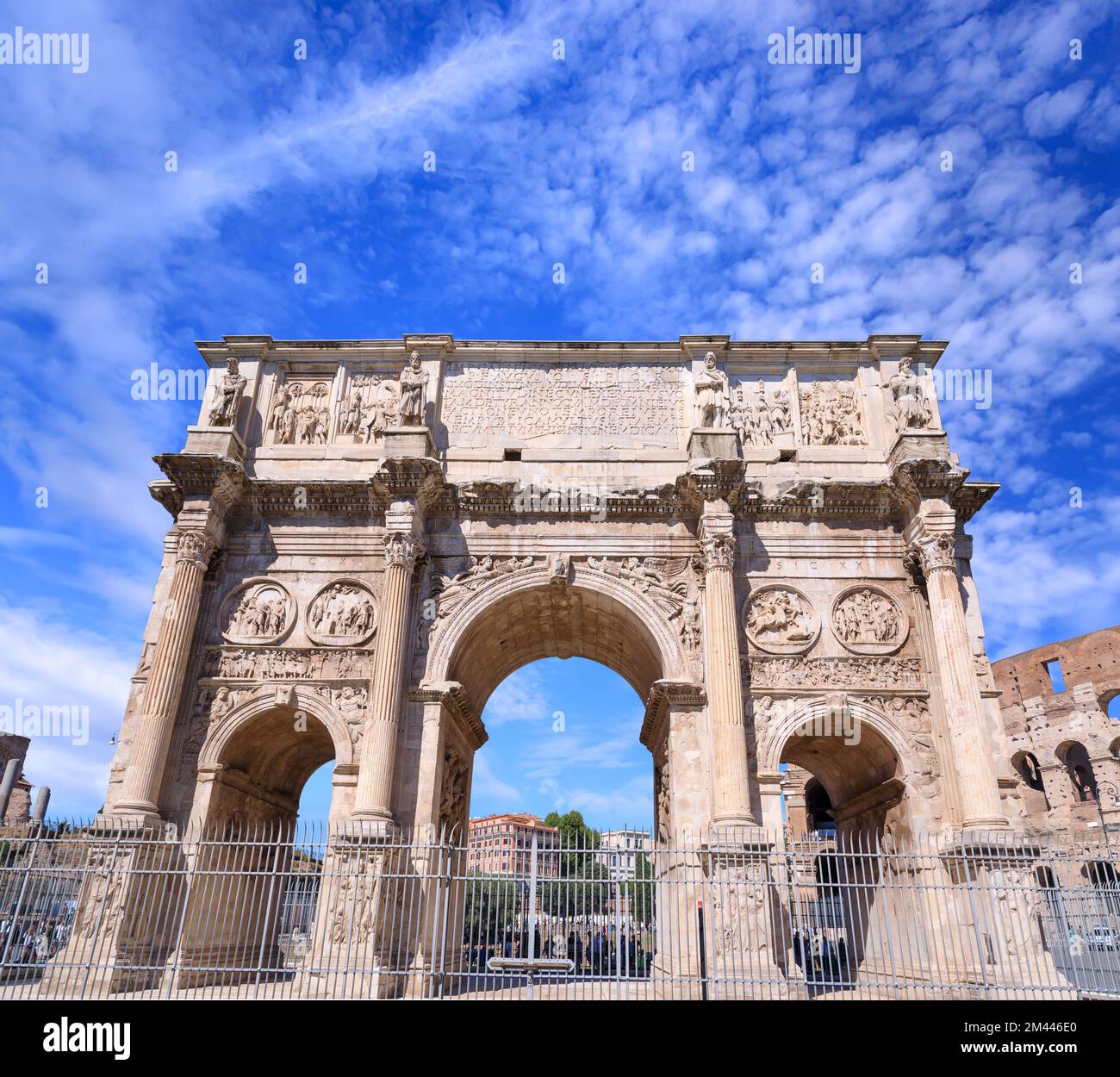 L'Arc de Constantine à Rome, Italie. Banque D'Images