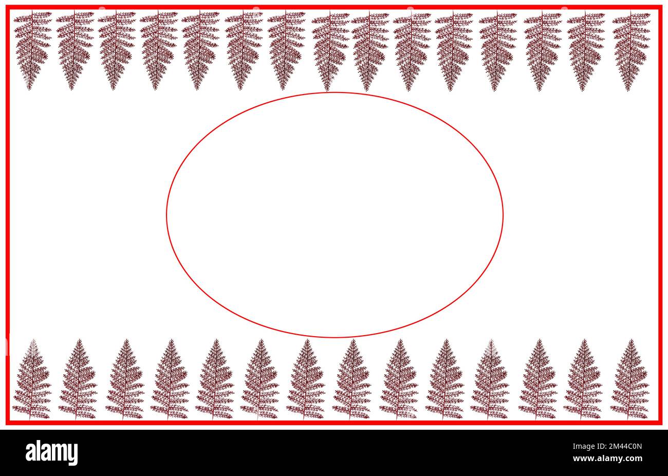 arrière-plan rouge blanc de vacances, ellipse comme espace de copie, décoration autour de lui, design artistique créatif Banque D'Images