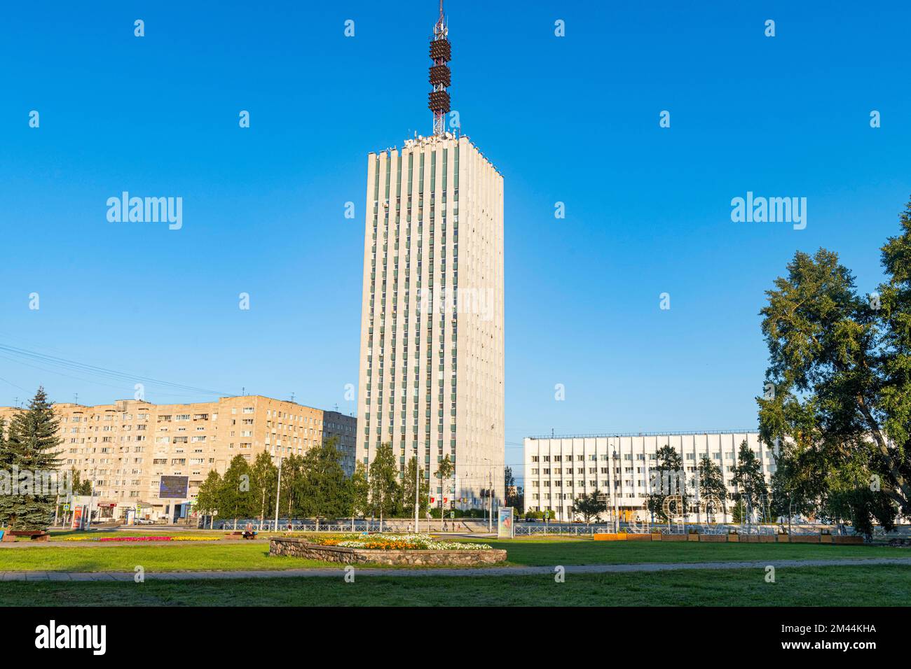Immeuble soviétique d'appartements à Arkhangelsk, Russie Banque D'Images