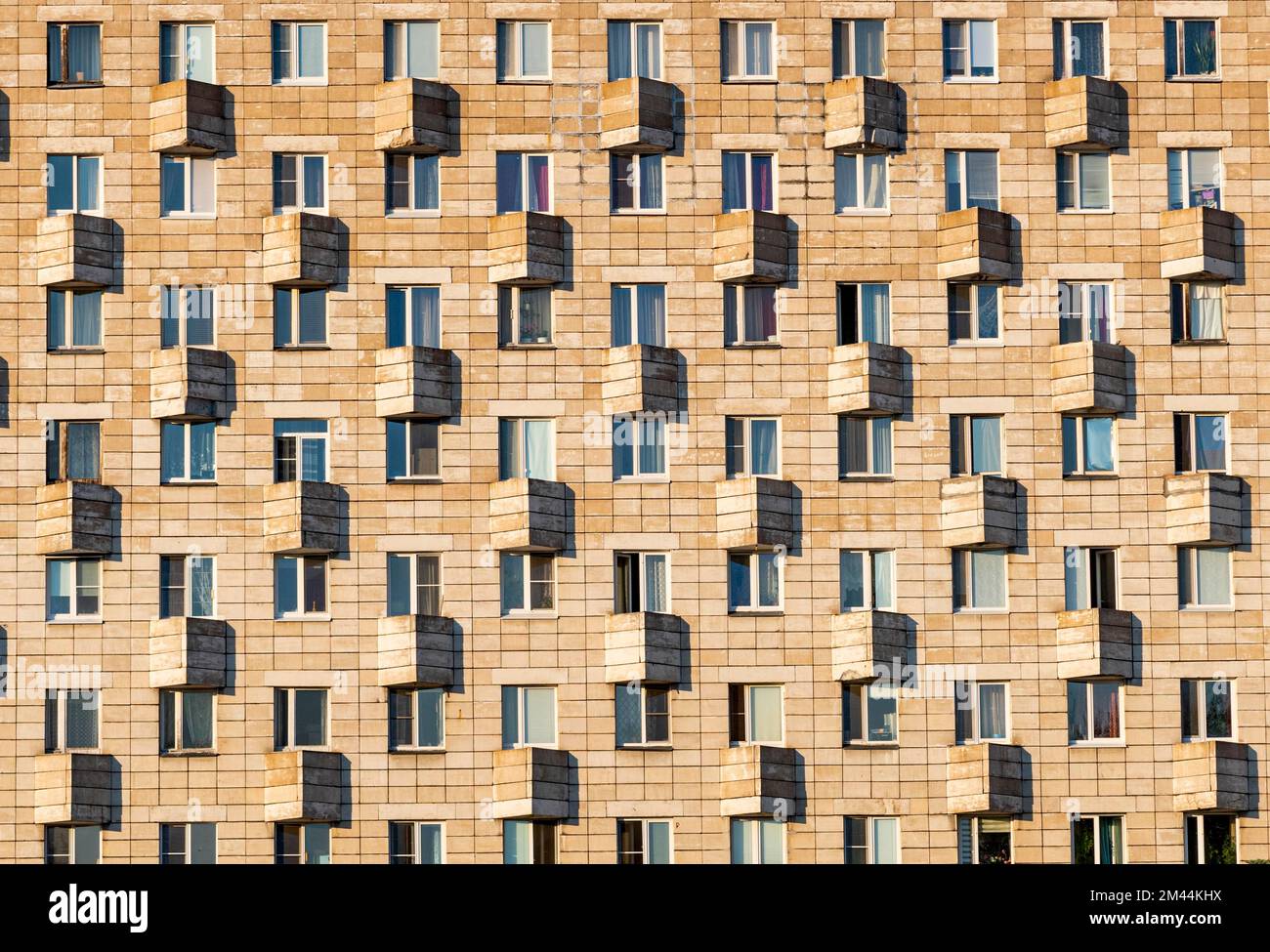 Immeuble soviétique d'appartements à Arkhangelsk, Russie Banque D'Images